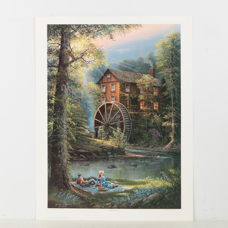 Jesse Barnes Limited Edition Offset Lithograph "Afternoon Leisure"