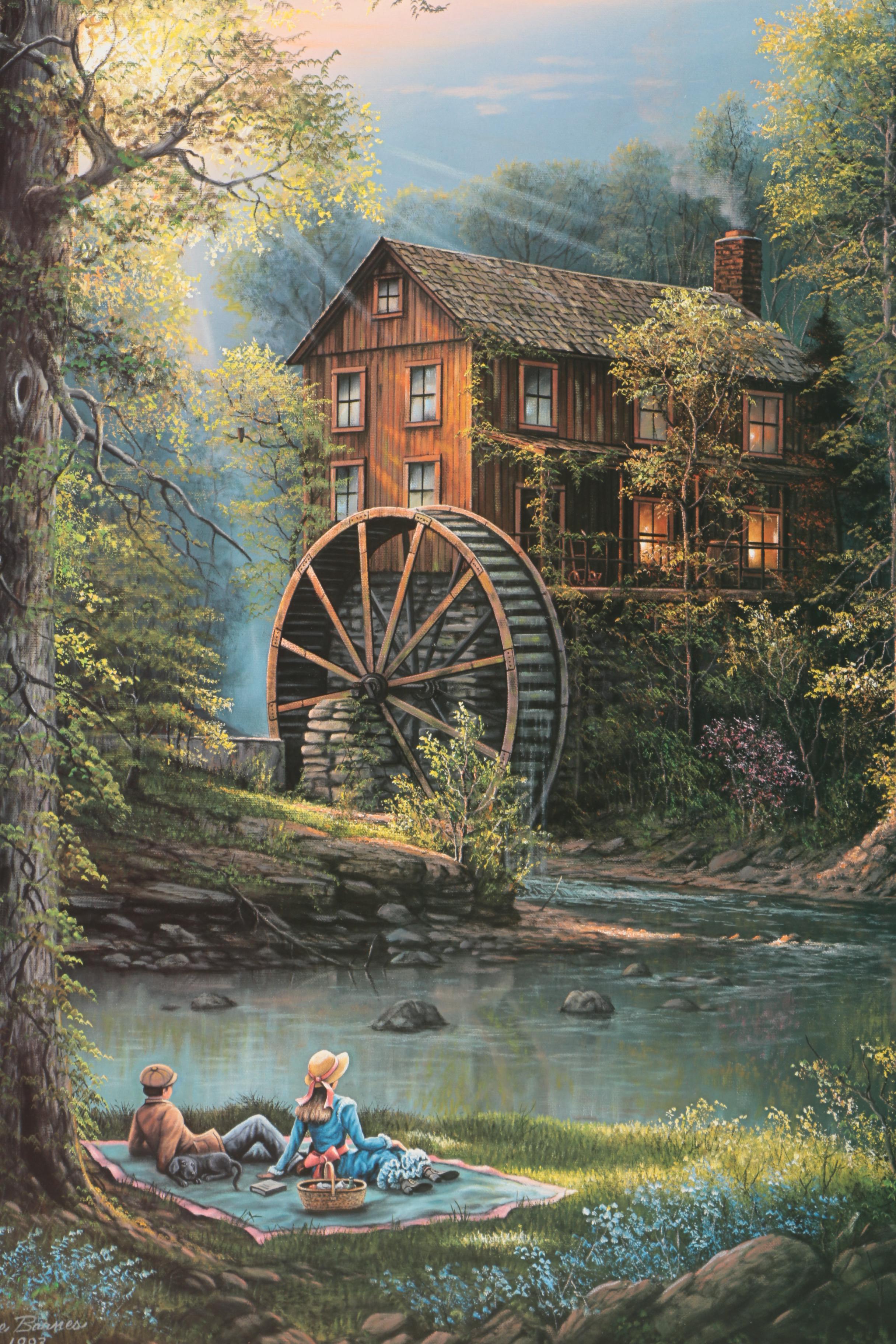 Jesse Barnes Limited Edition Offset Lithograph "Afternoon Leisure"