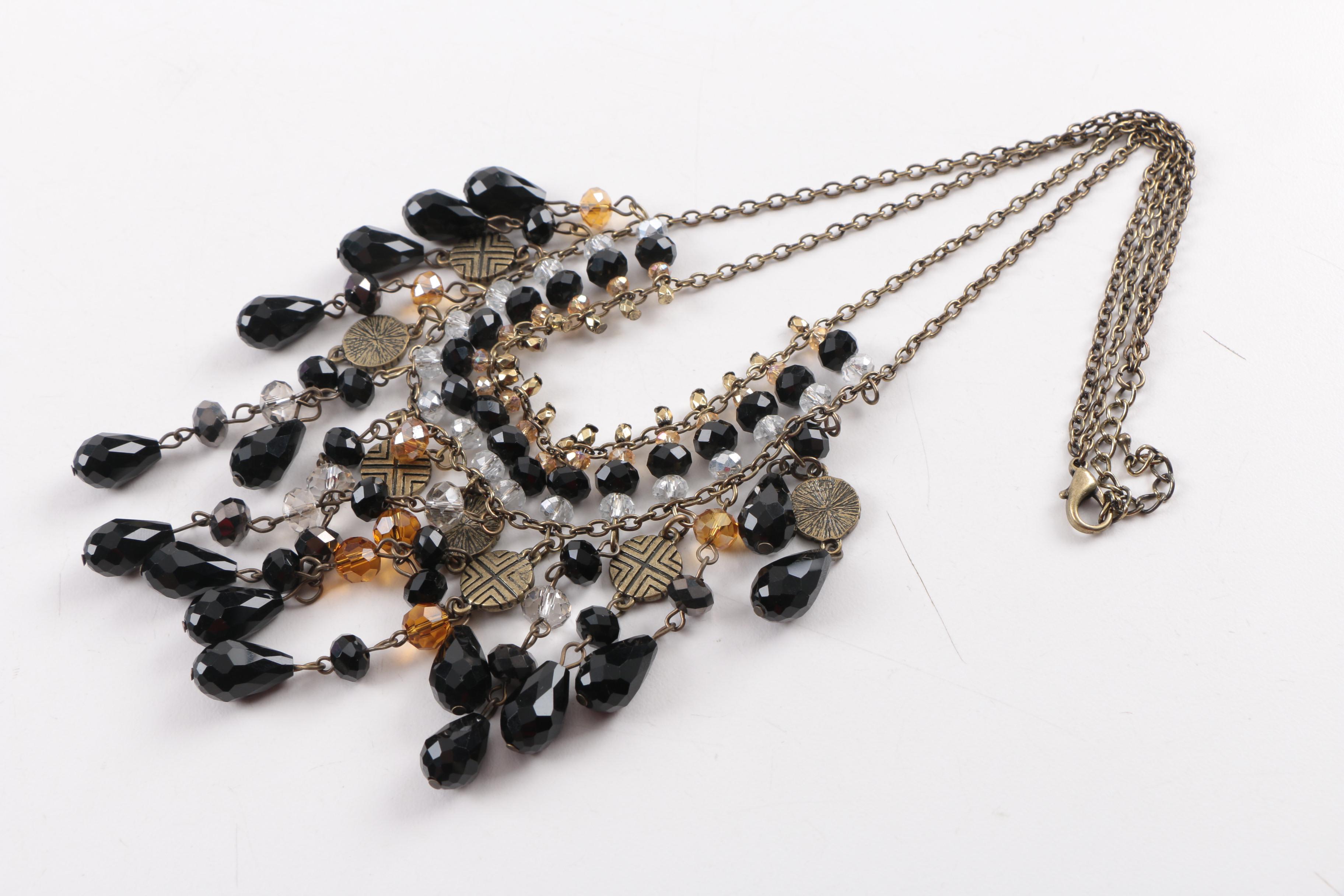 Black, Silver and Gold Tone Jewelry