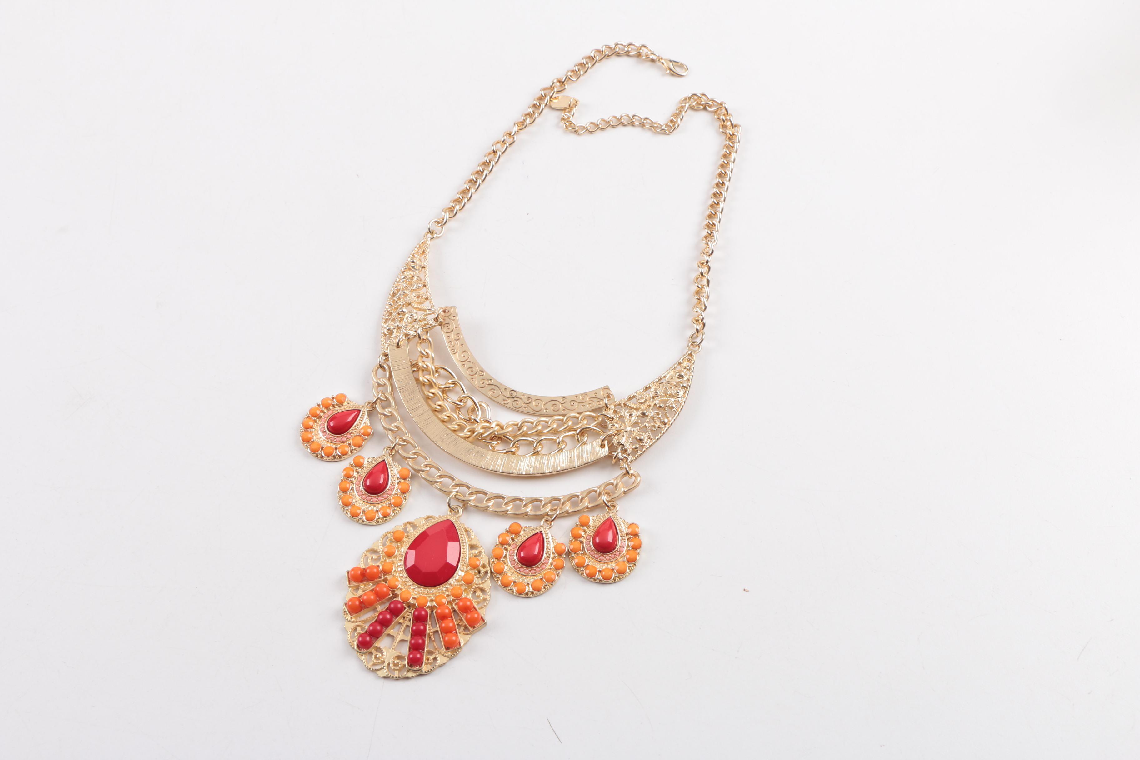 Collection of Colorful Costume Jewelry