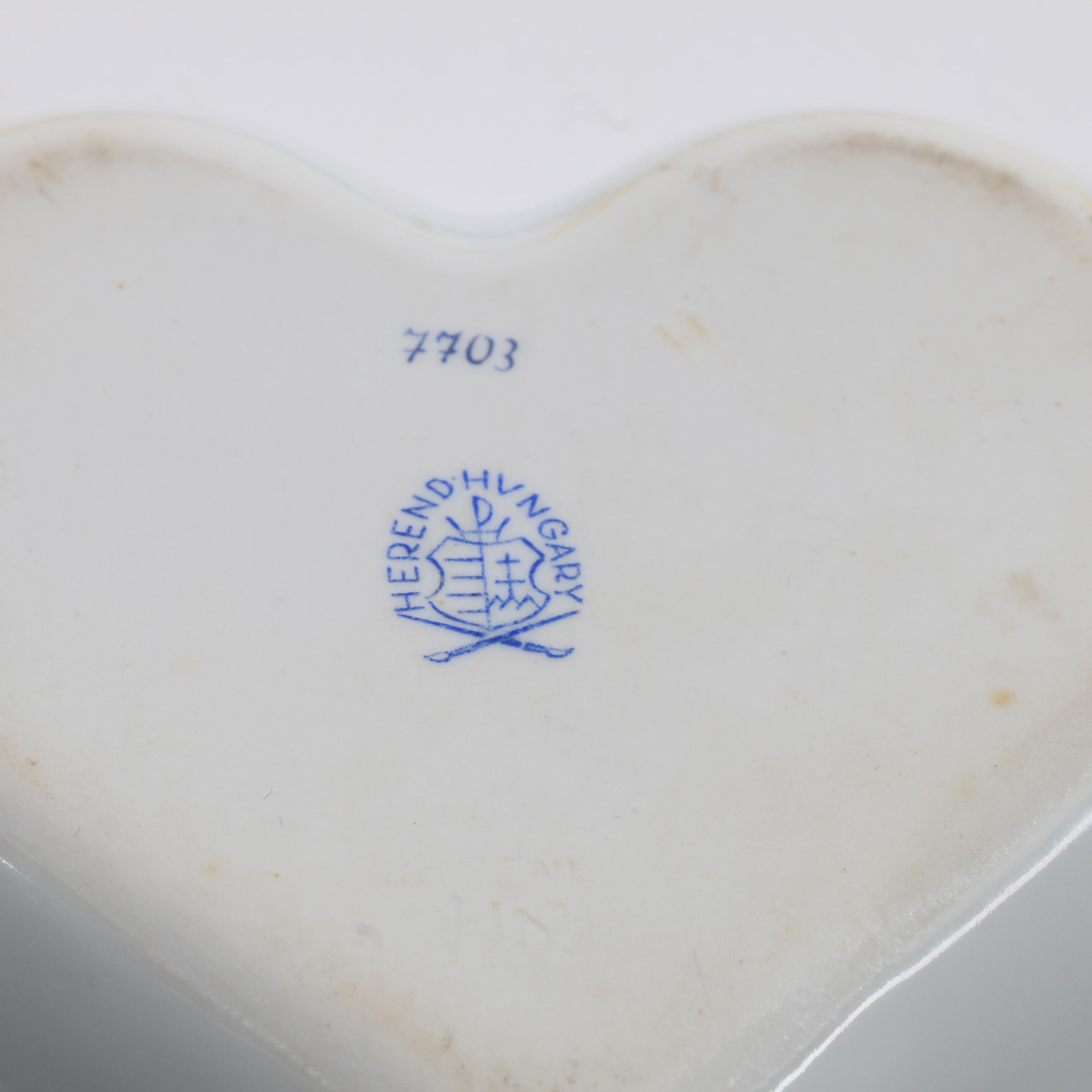 Herend "Queen Victoria" Cup,  Pin Trays, Heart and Shell Dishes