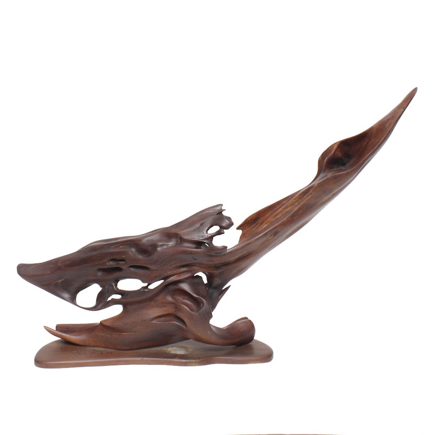 Polished Wood Sculpture