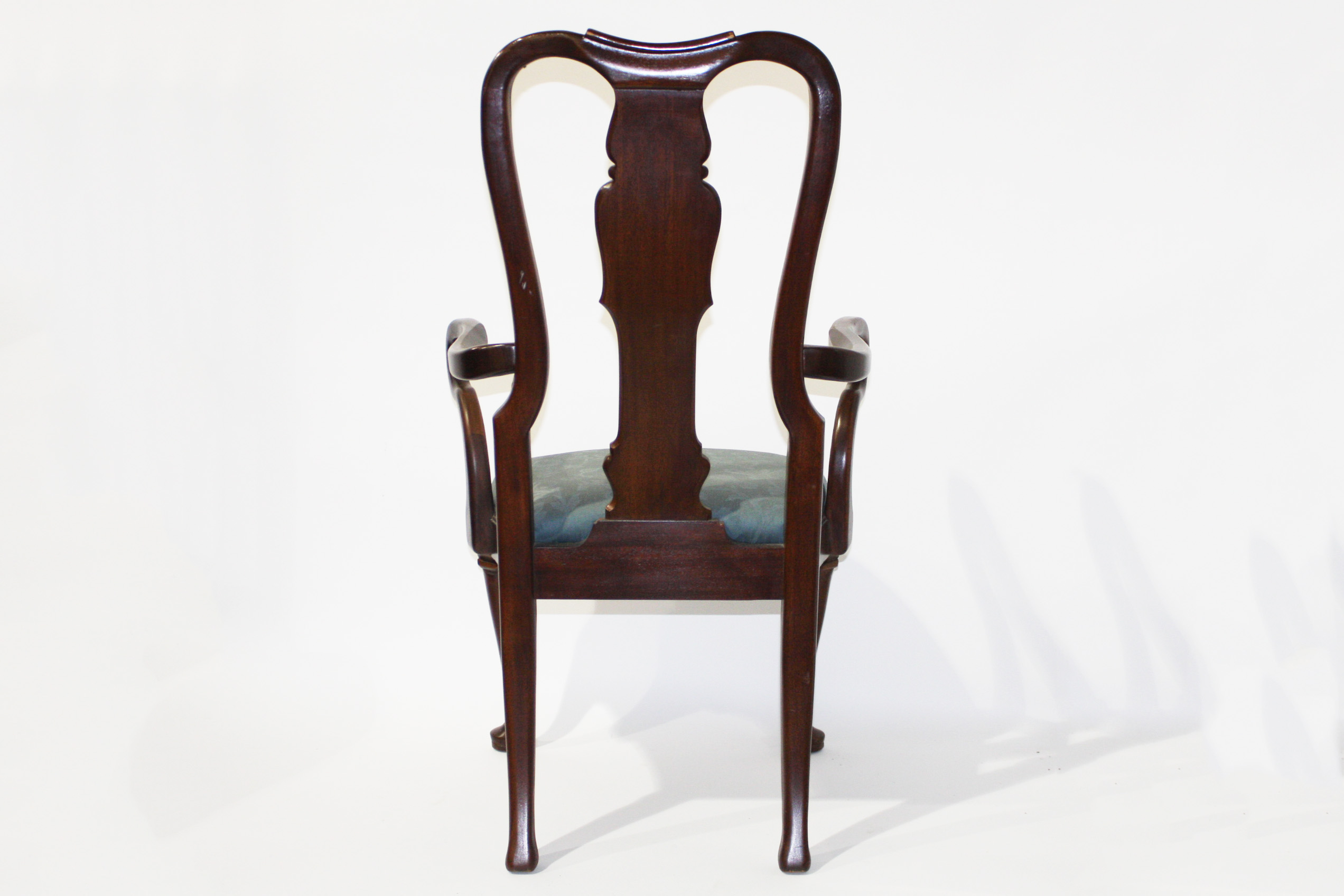 A Queen Anne style mahogany dining chair