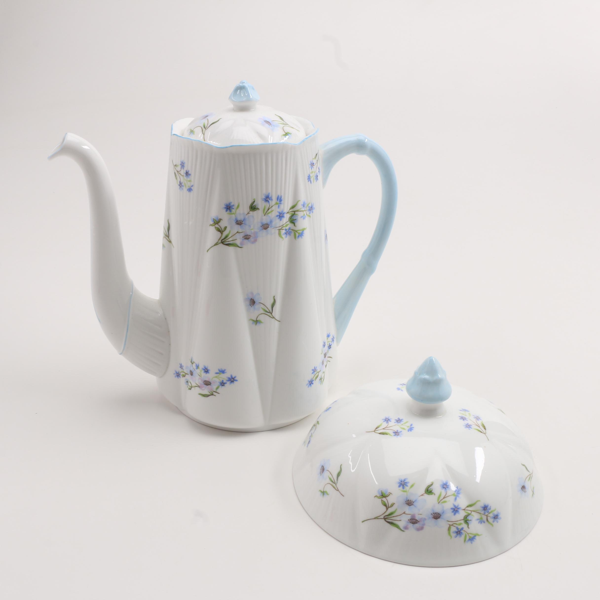 Shelley Porcelain Coffee Pot, Creamer and More