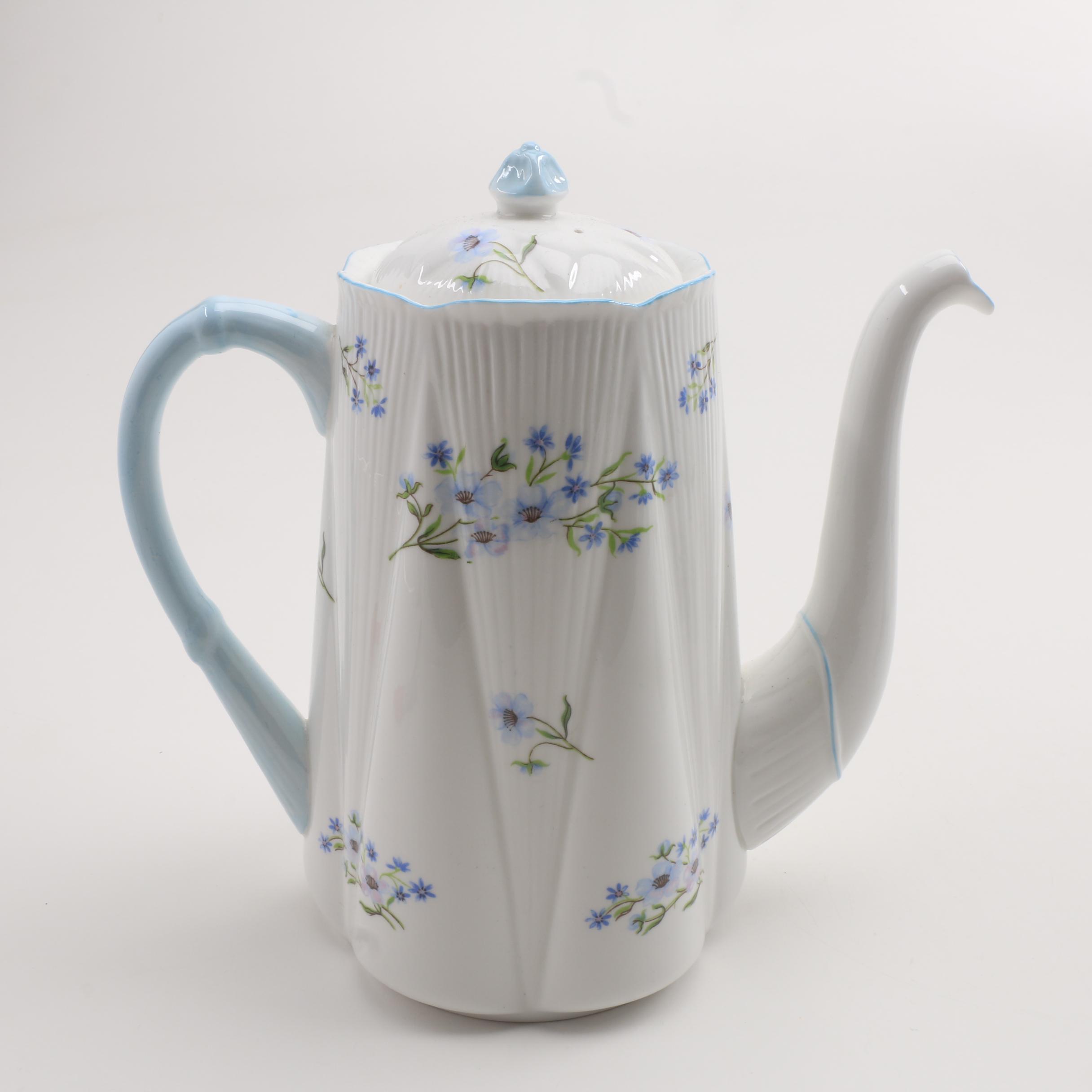 Shelley Porcelain Coffee Pot, Creamer and More
