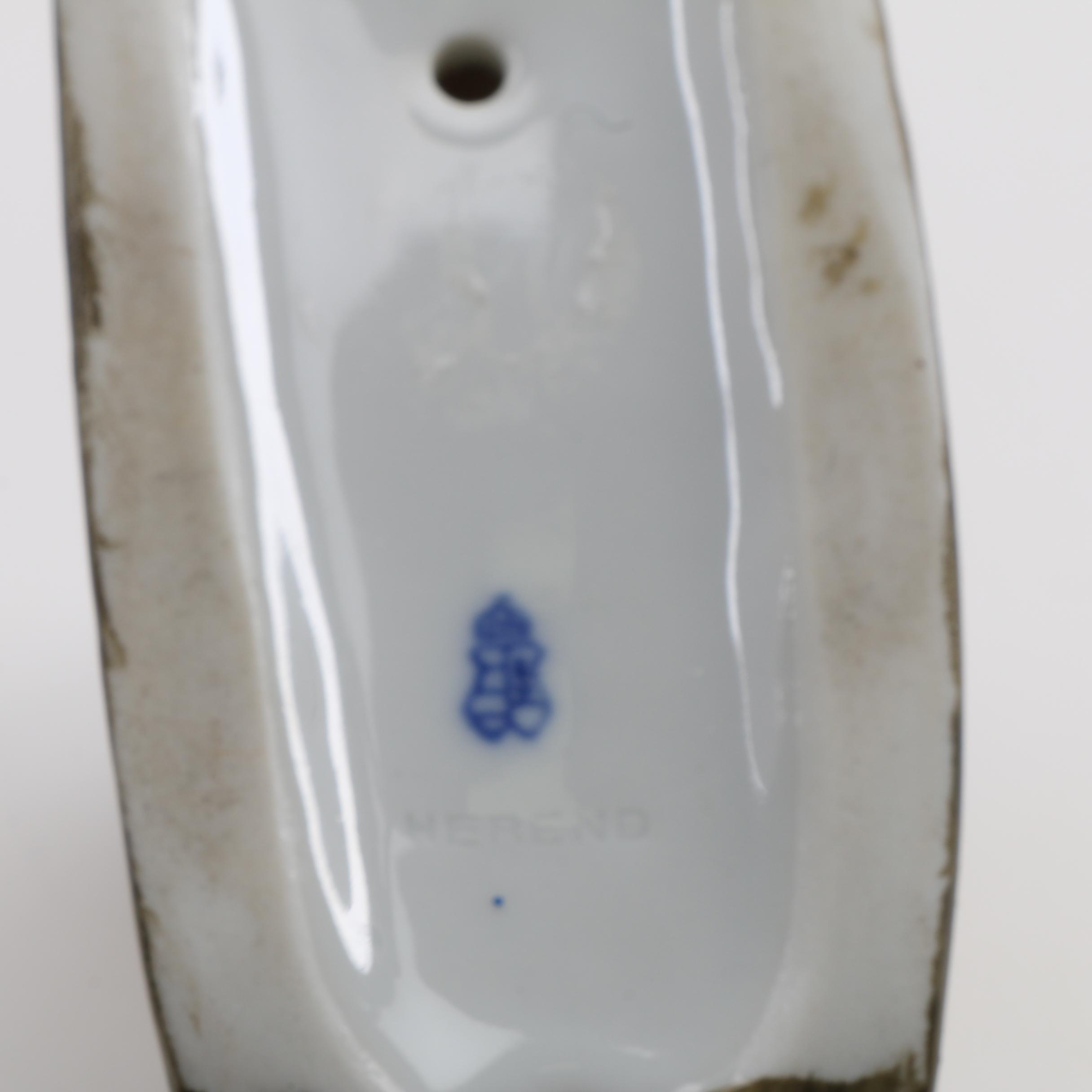 Herend Porcelain Girl On Sled Figurine