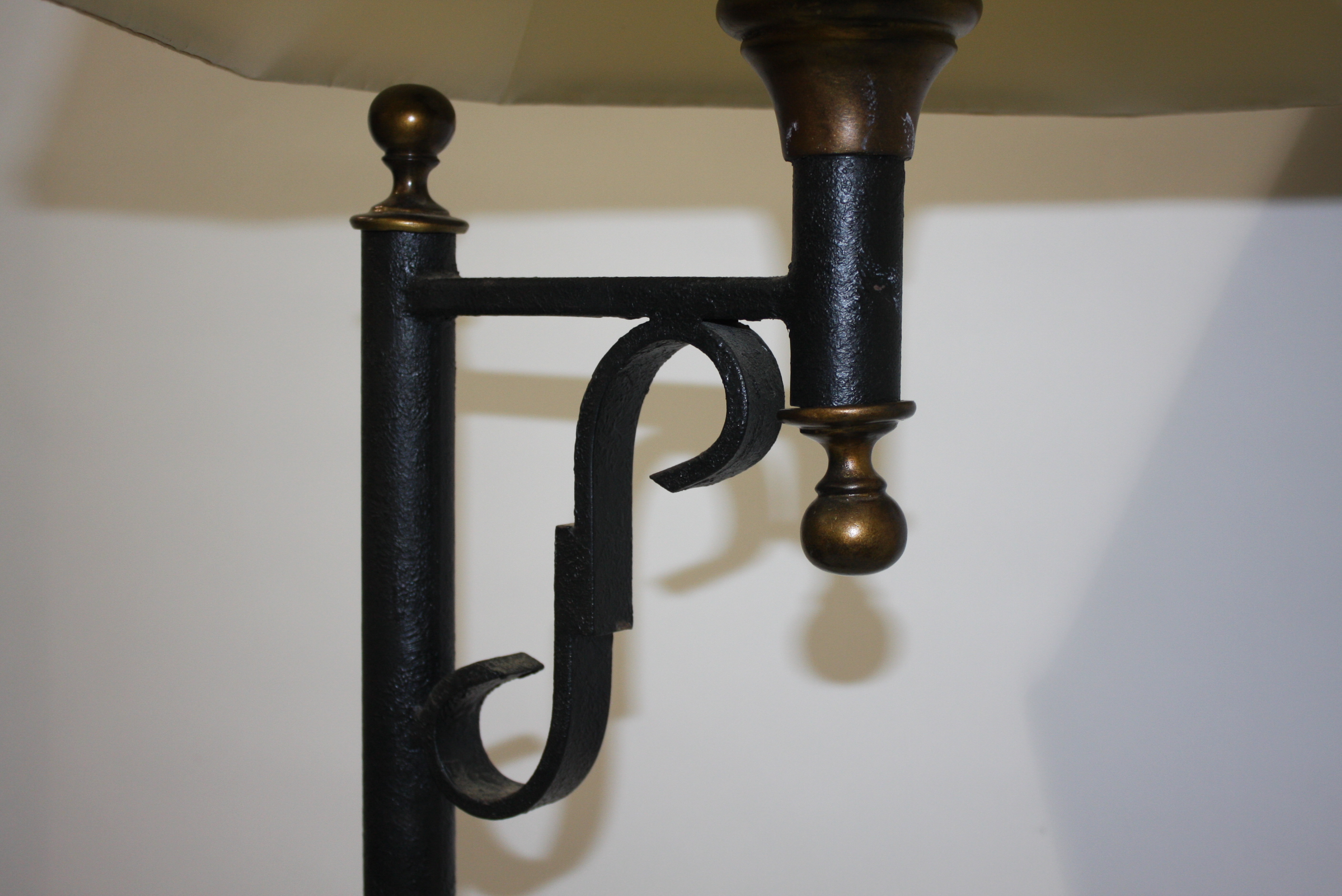 Pair of Ornate Metal Lamps