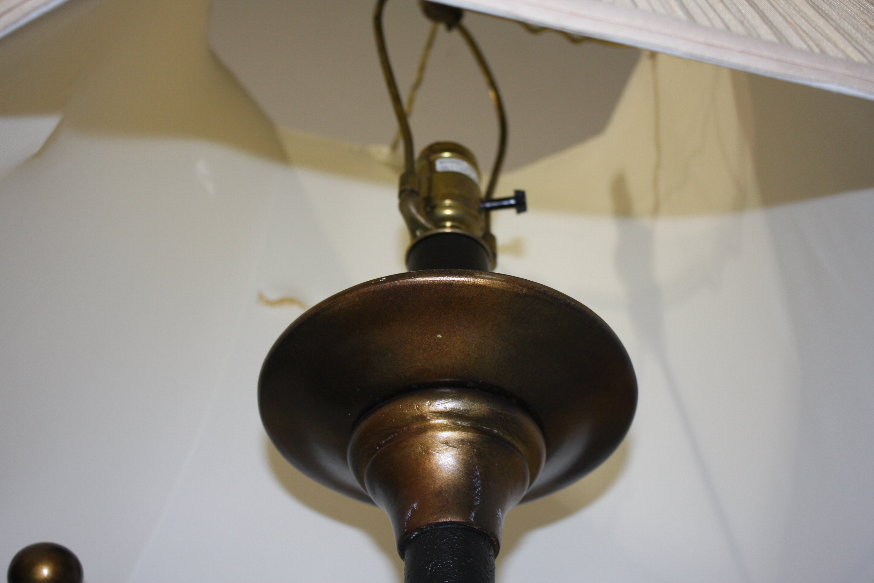 Pair of Ornate Metal Lamps