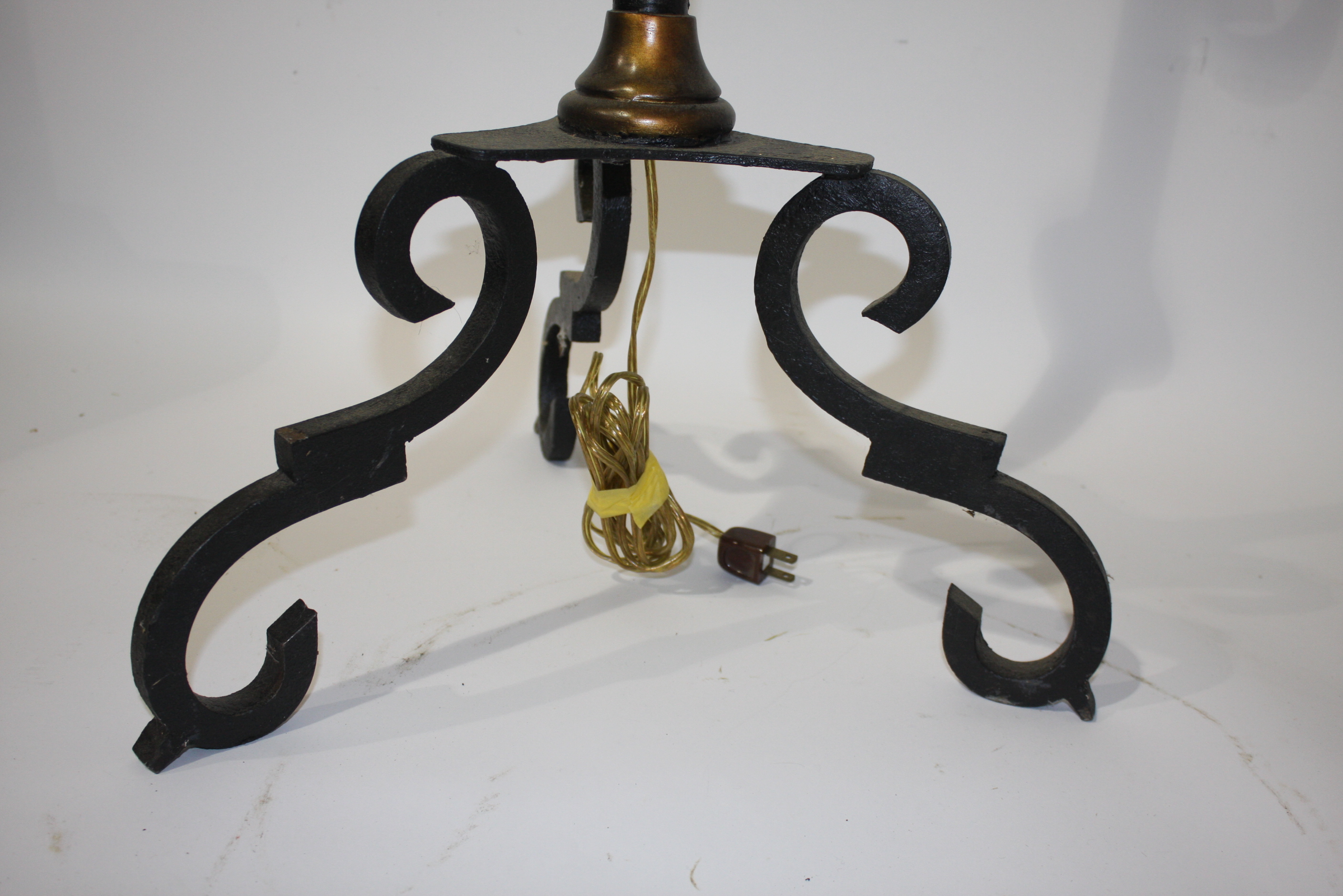 Pair of Ornate Metal Lamps