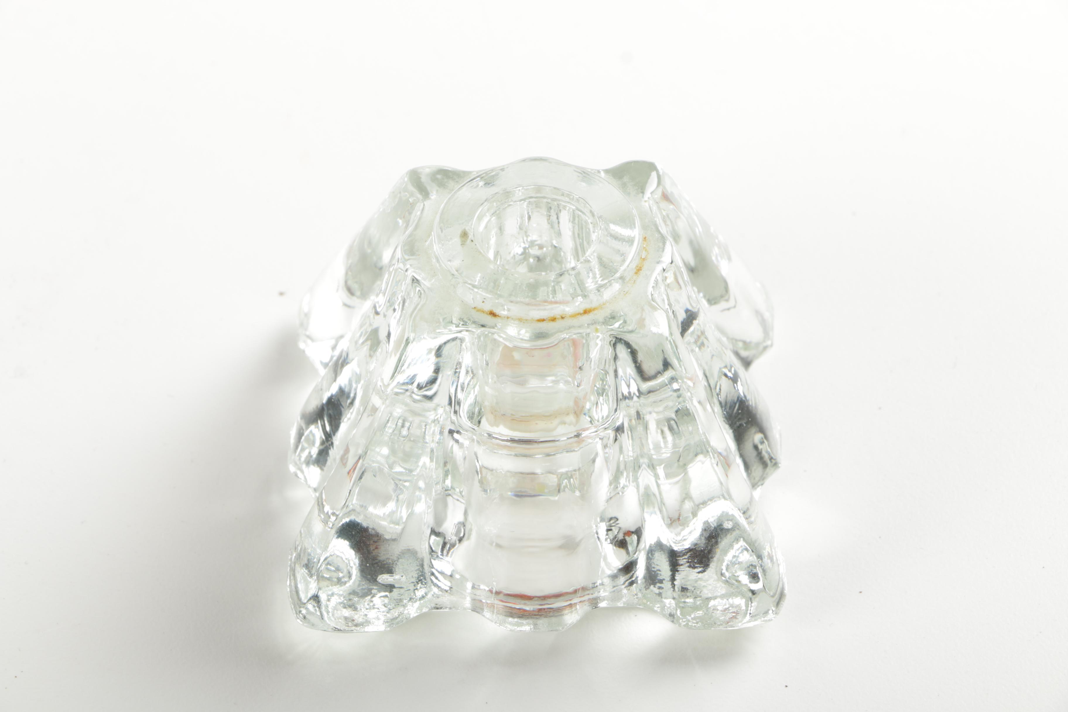 Decorative Cut and Molded Glass Candle Holders and Vases