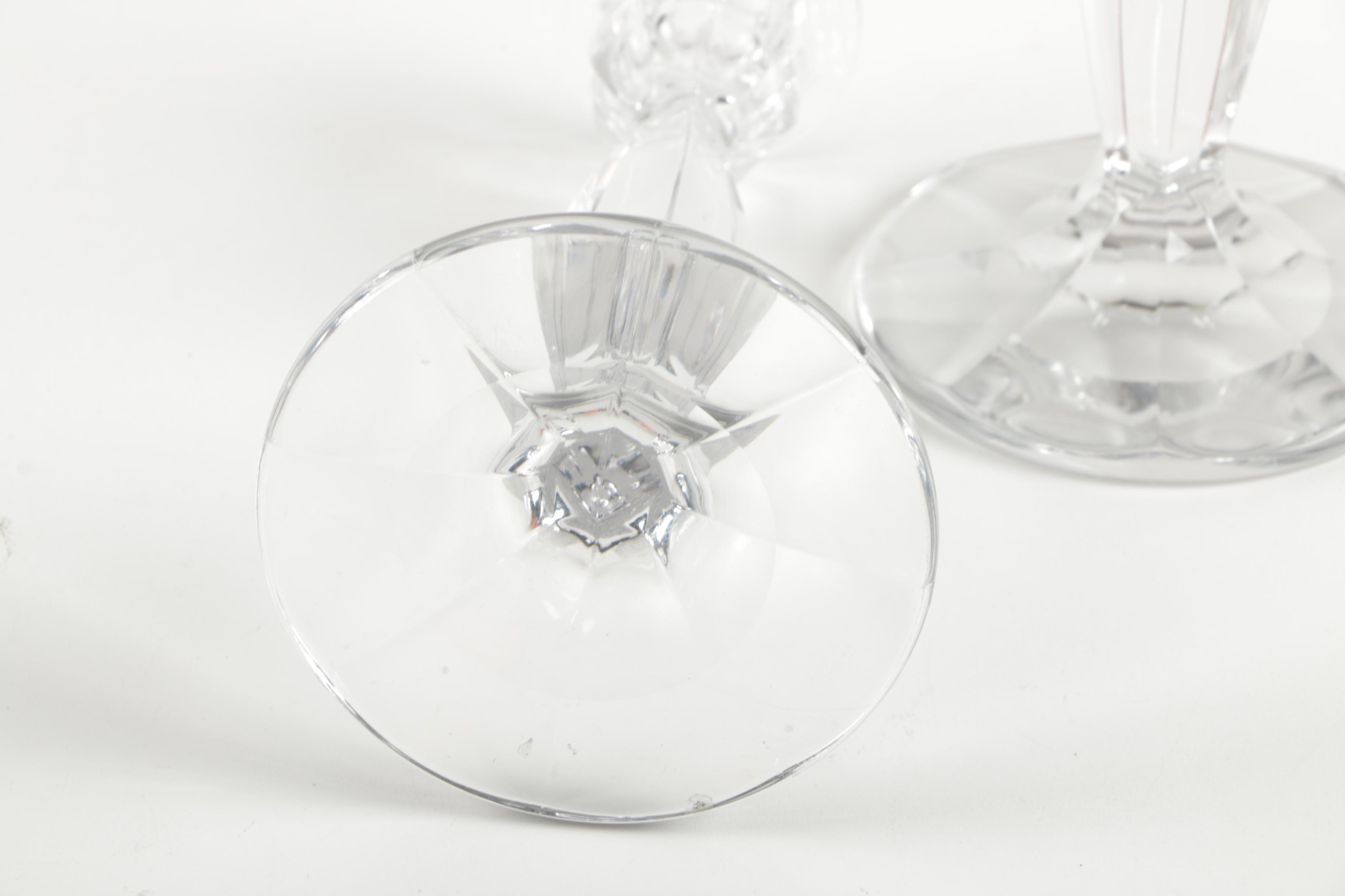 Decorative Cut and Molded Glass Candle Holders and Vases