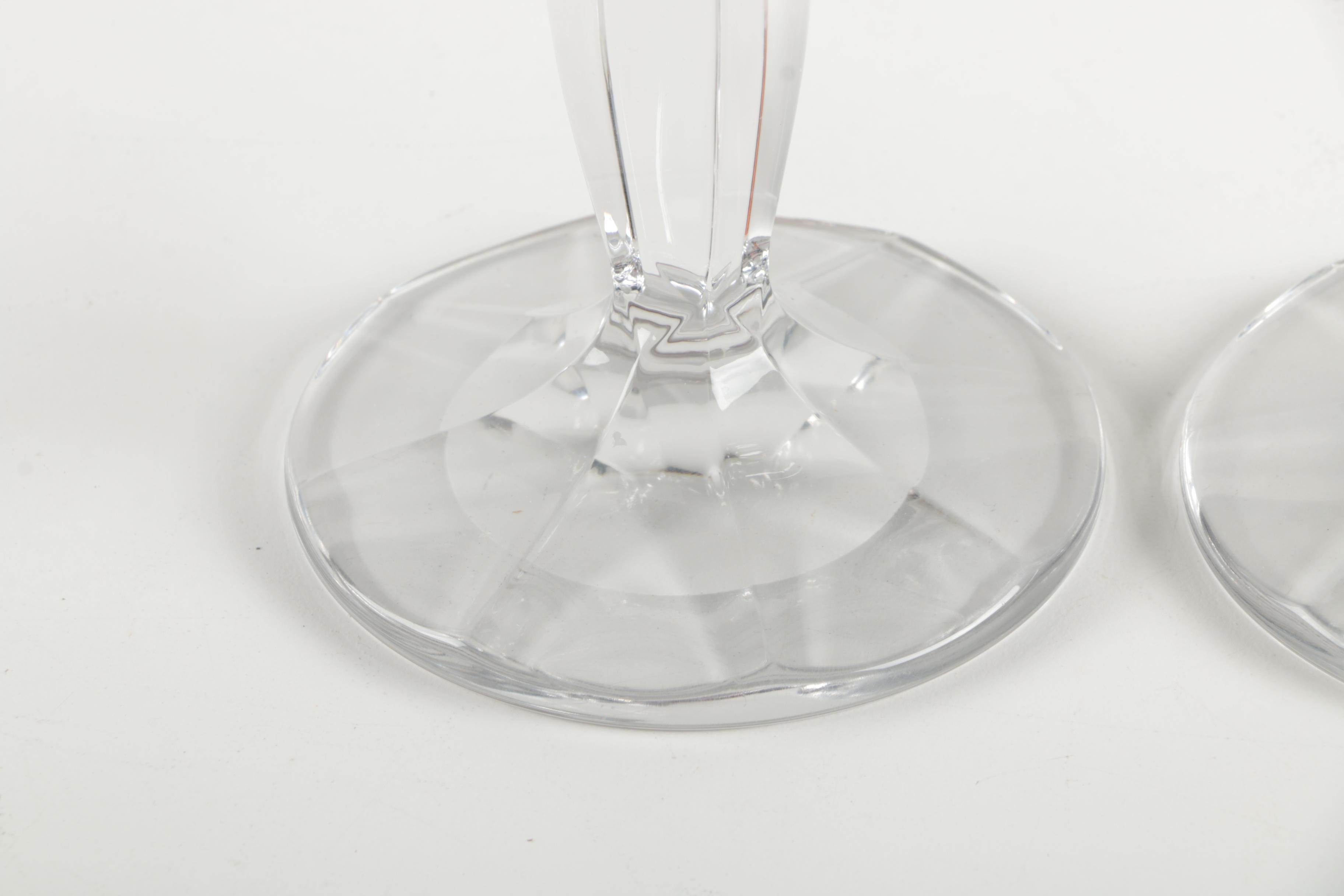 Decorative Cut and Molded Glass Candle Holders and Vases