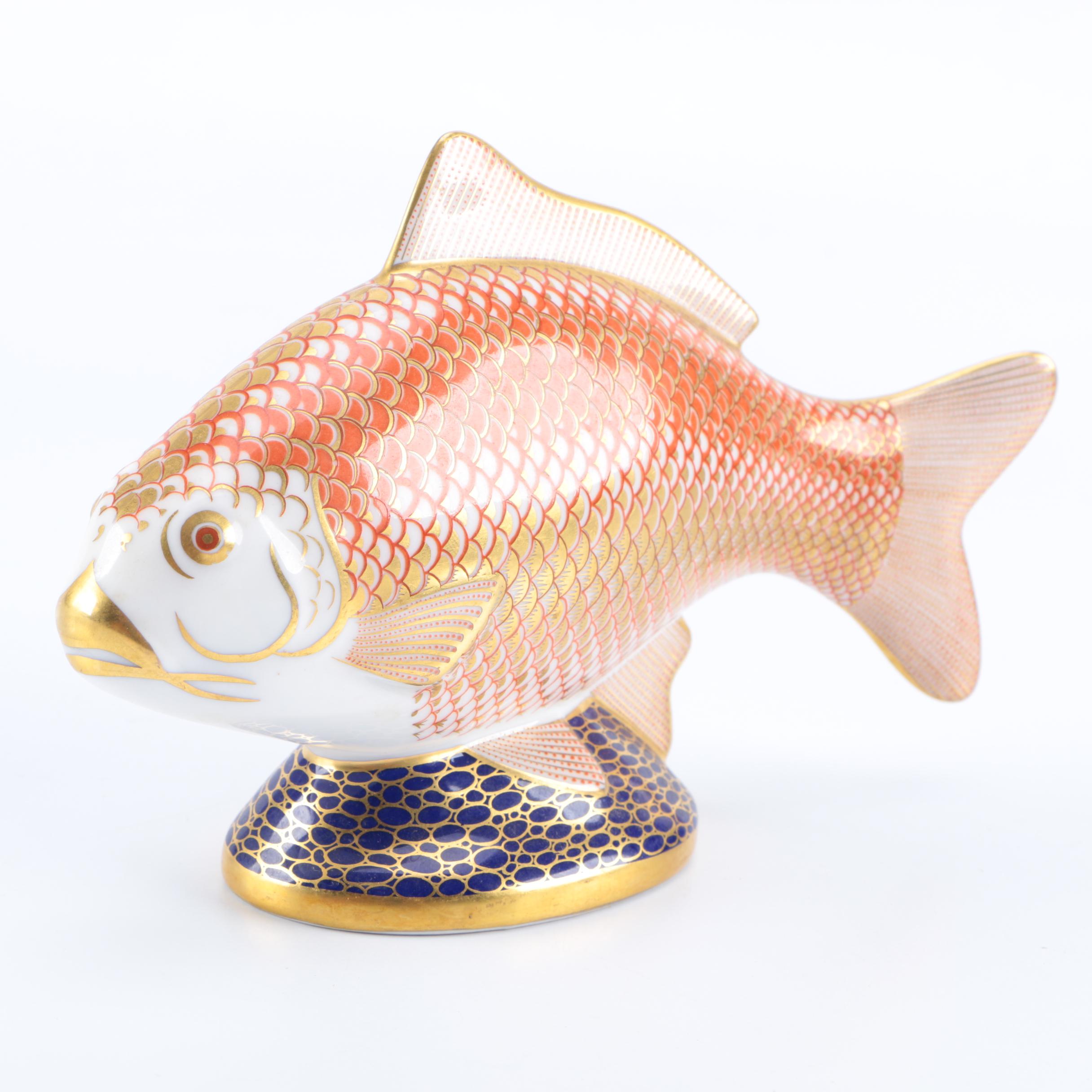 Royal Crown Derby Bone China Fish Figurine