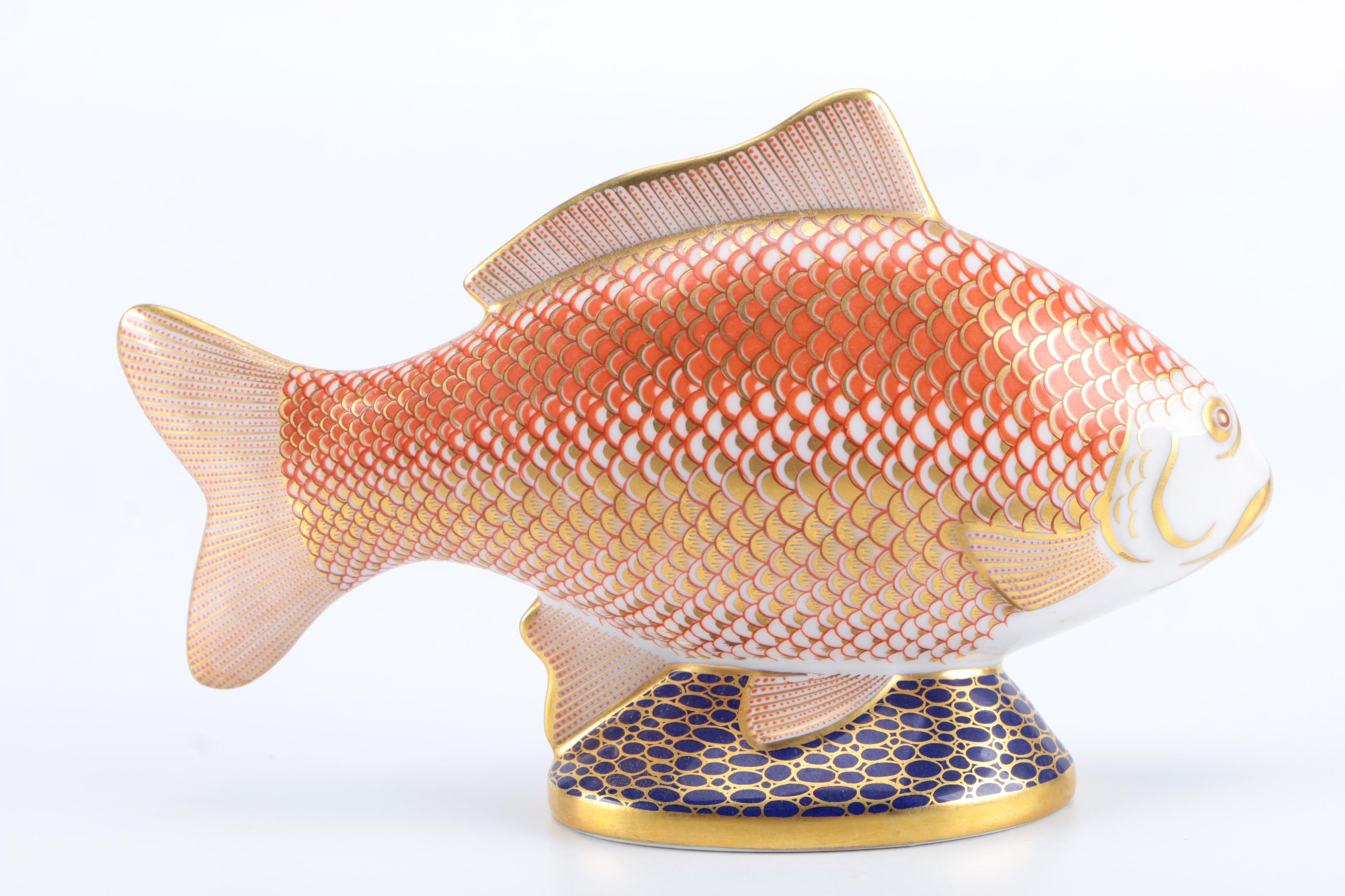 Royal Crown Derby Bone China Fish Figurine