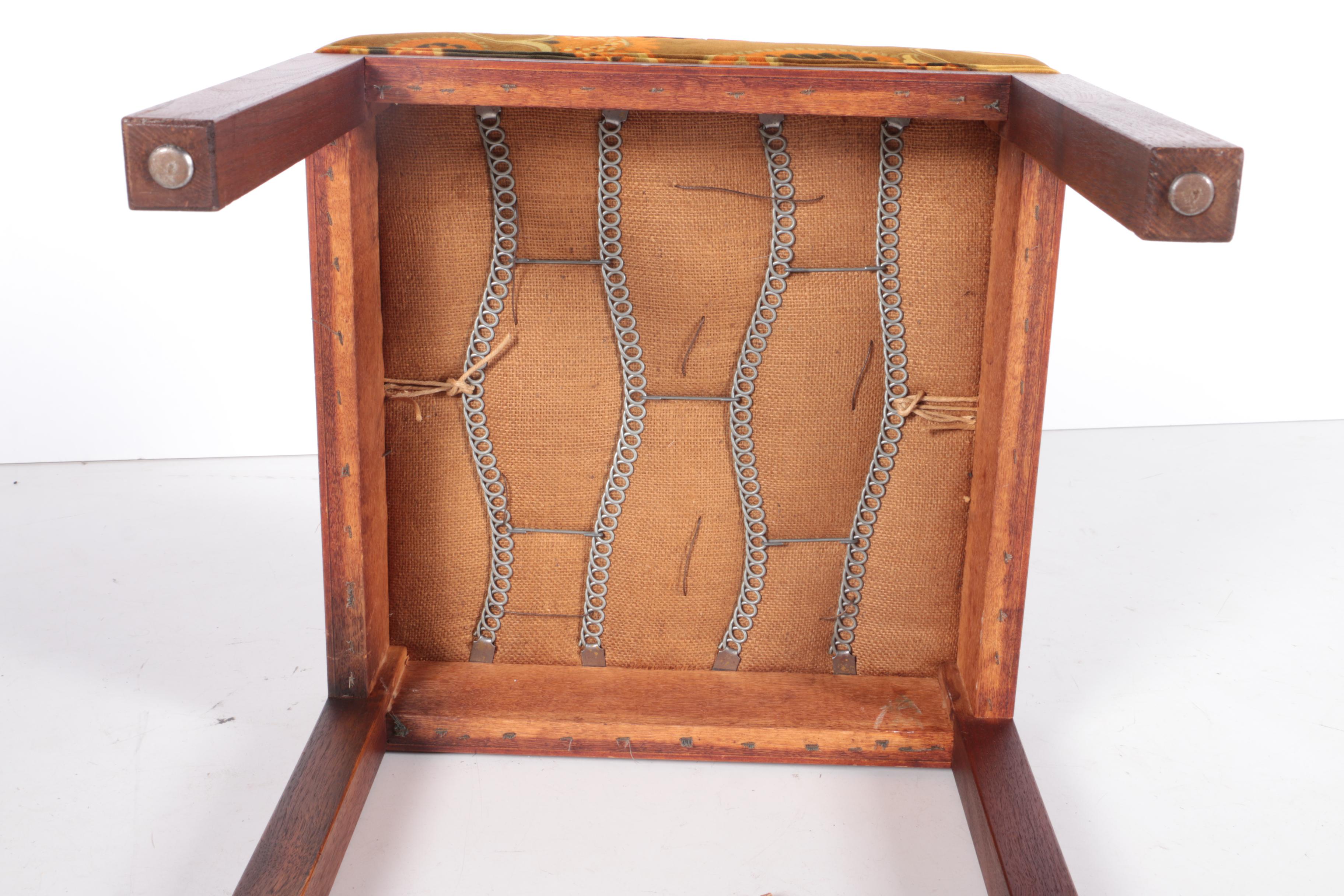 Danish Mid-Century Upholstered Stool Pair by RYA