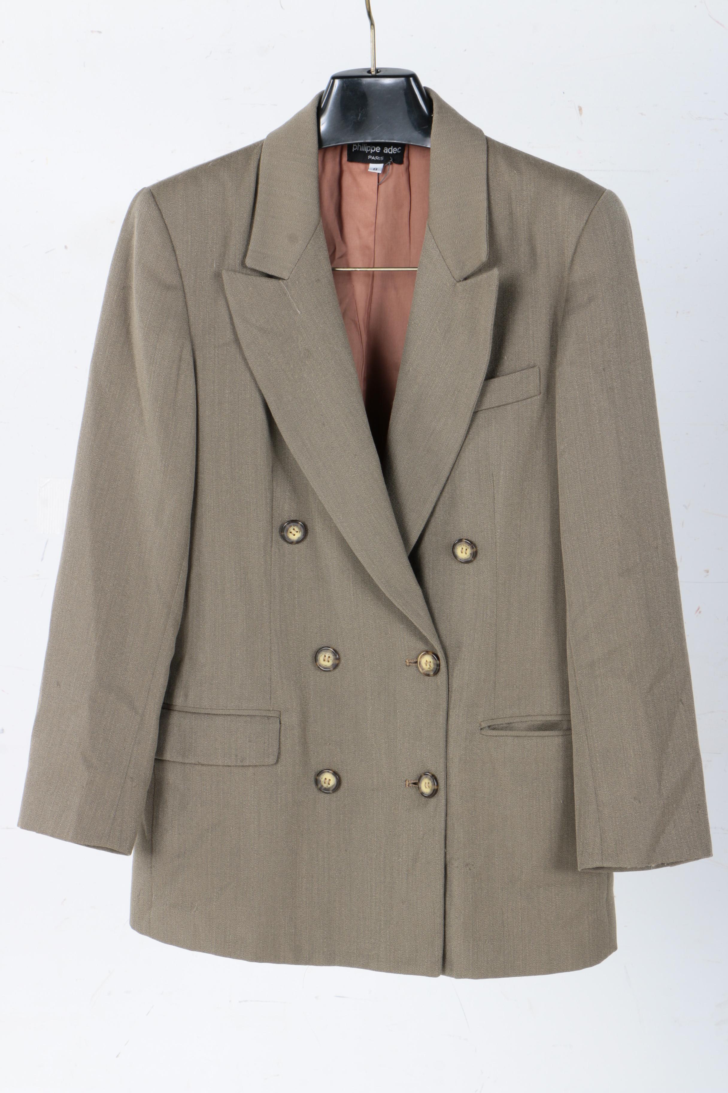 Women's Vintage Wool Blend Suits including Philippe Adec of Paris