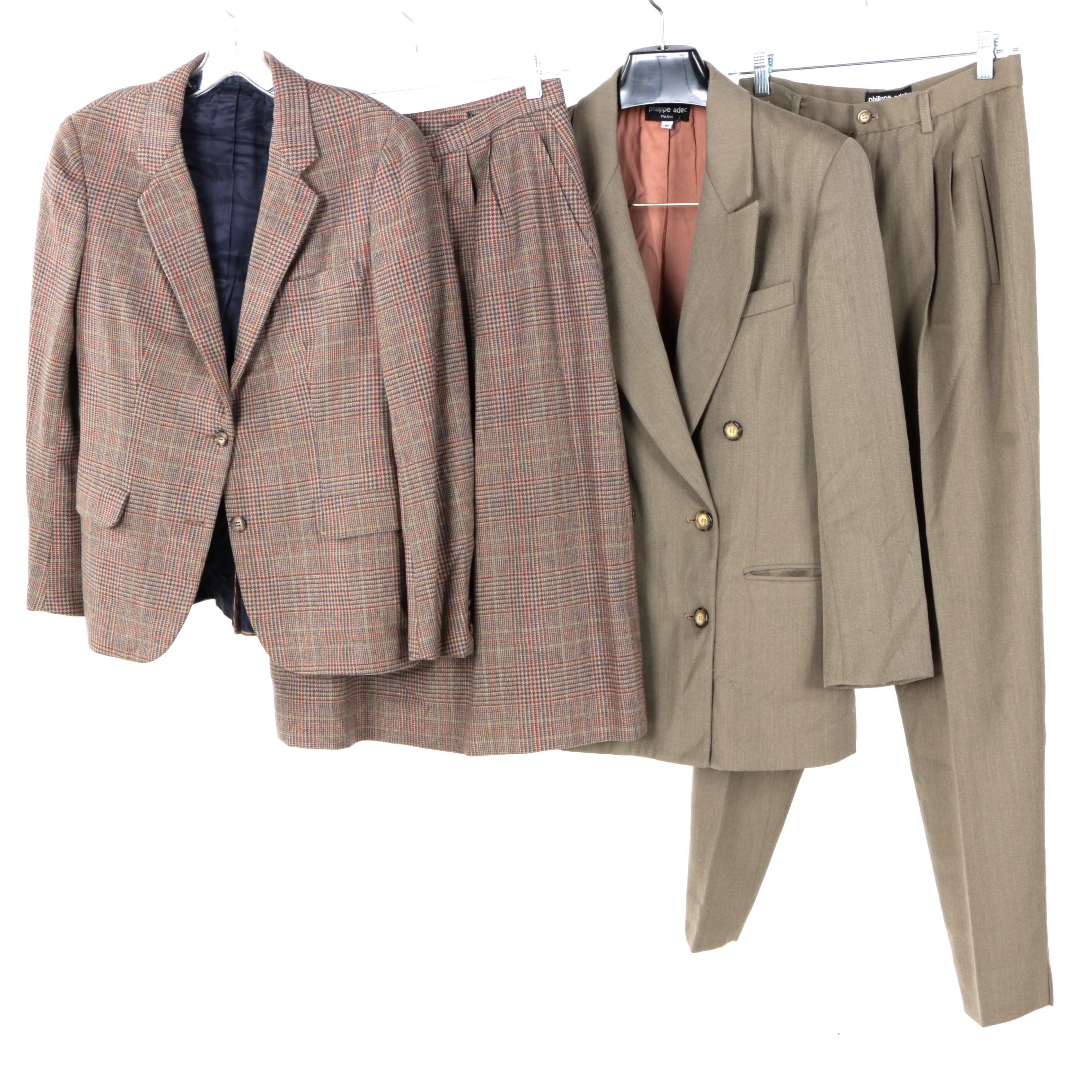 Women's Vintage Wool Blend Suits including Philippe Adec of Paris