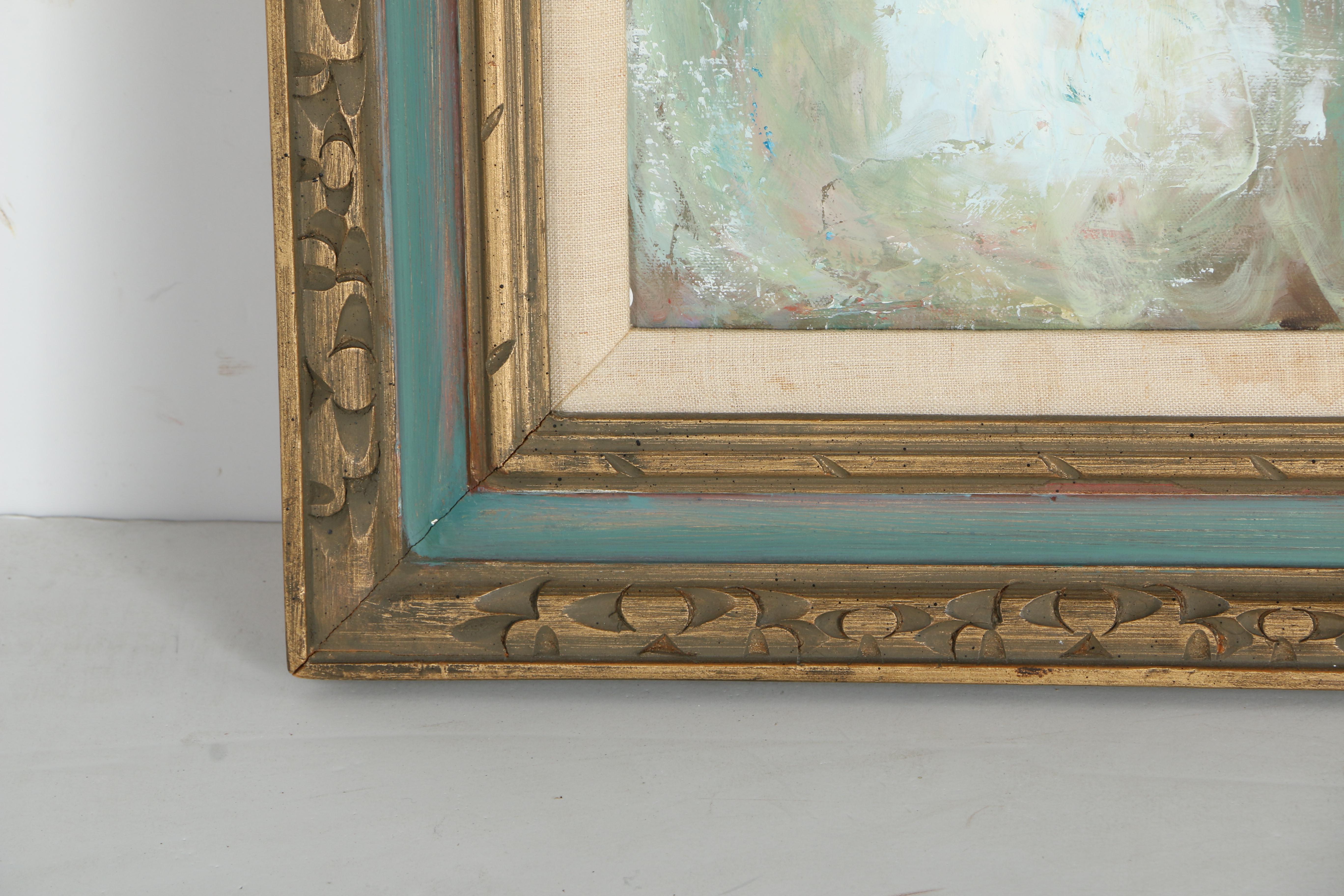 Mary Lou Manning Oil Painting on Canvas "In The Park"