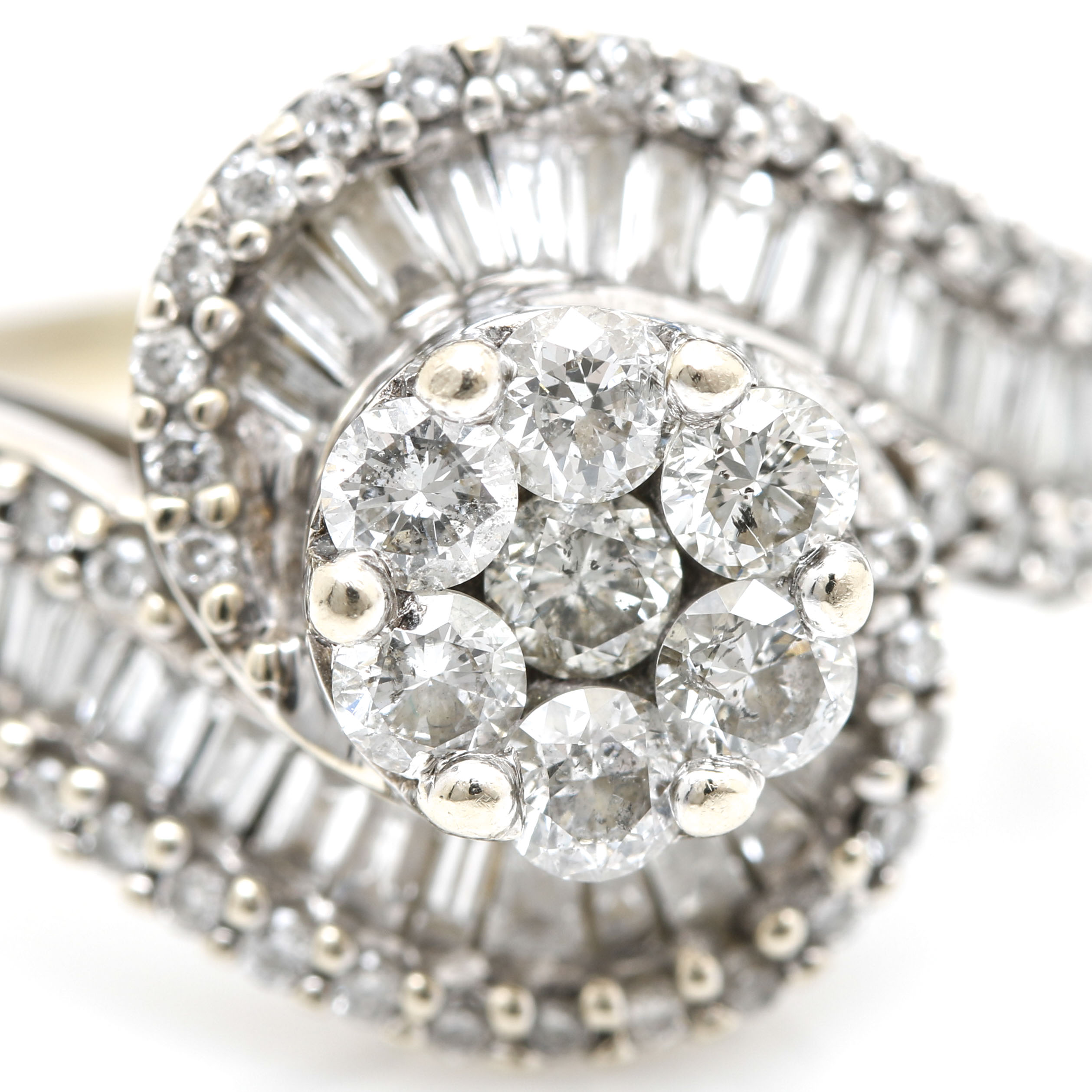 14K White Gold 1.98 CTW Diamond Ring