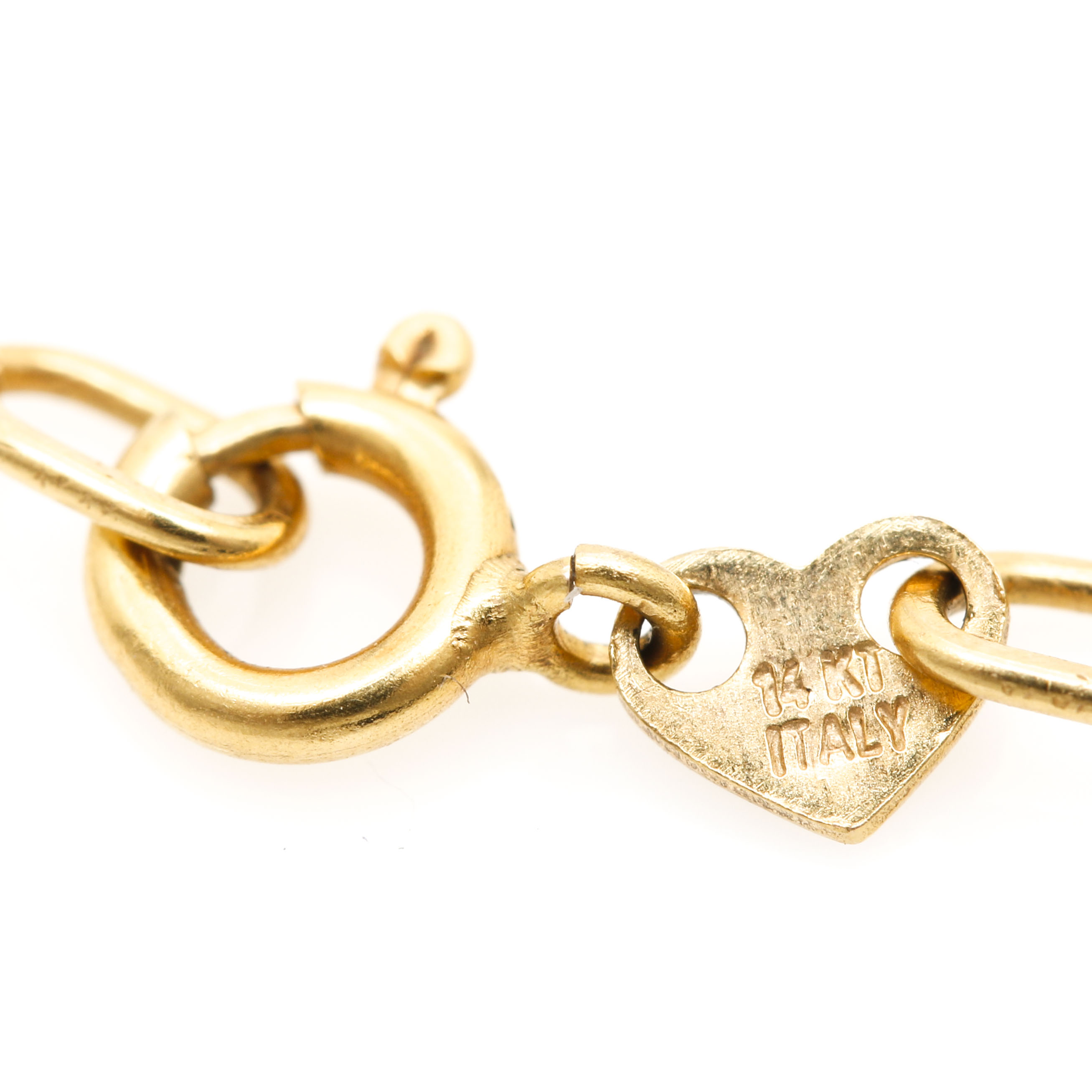 Assortment of 14K Yellow Gold Chain Necklaces Including Tiger's Eye