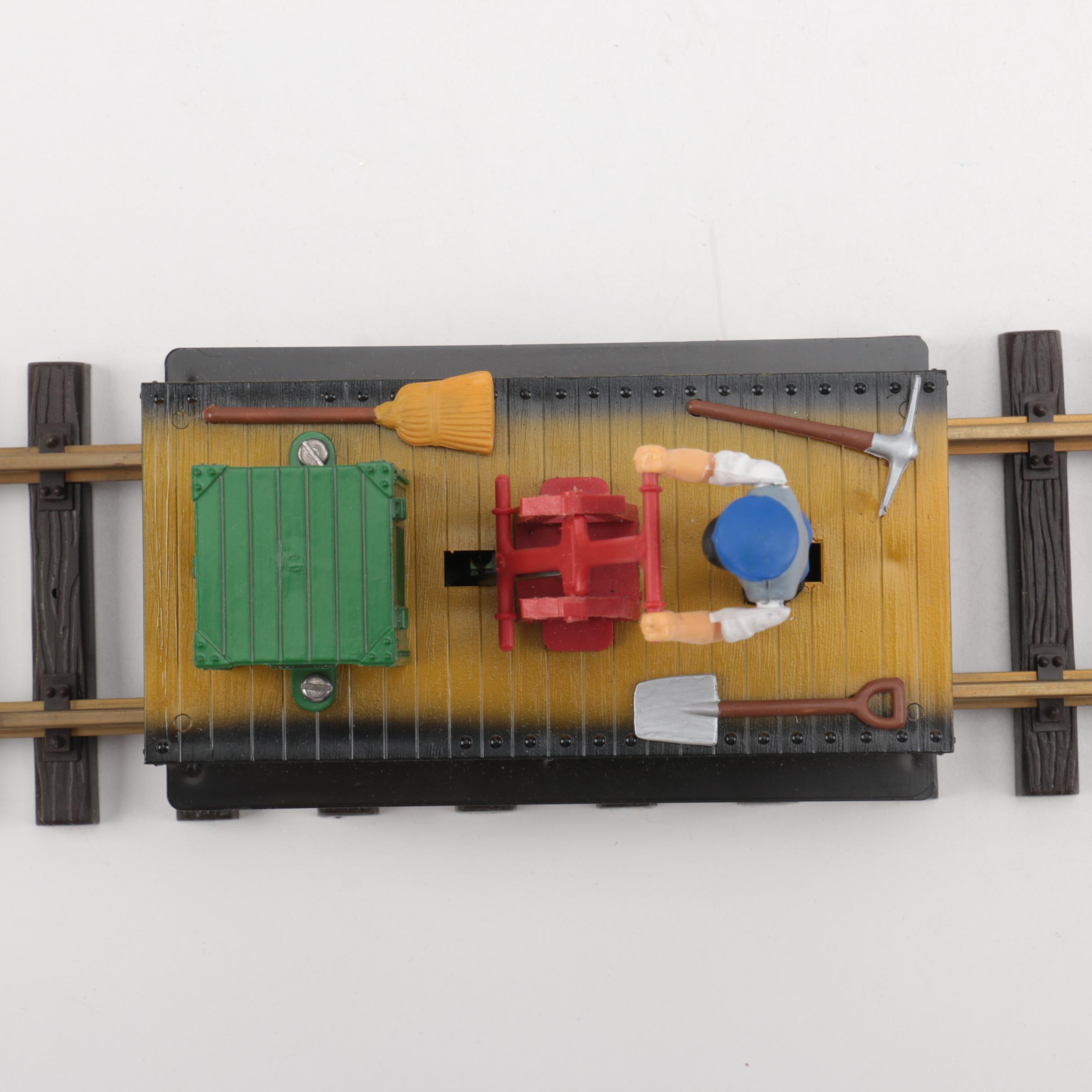 Collection of LGB Model Train Cars and Track