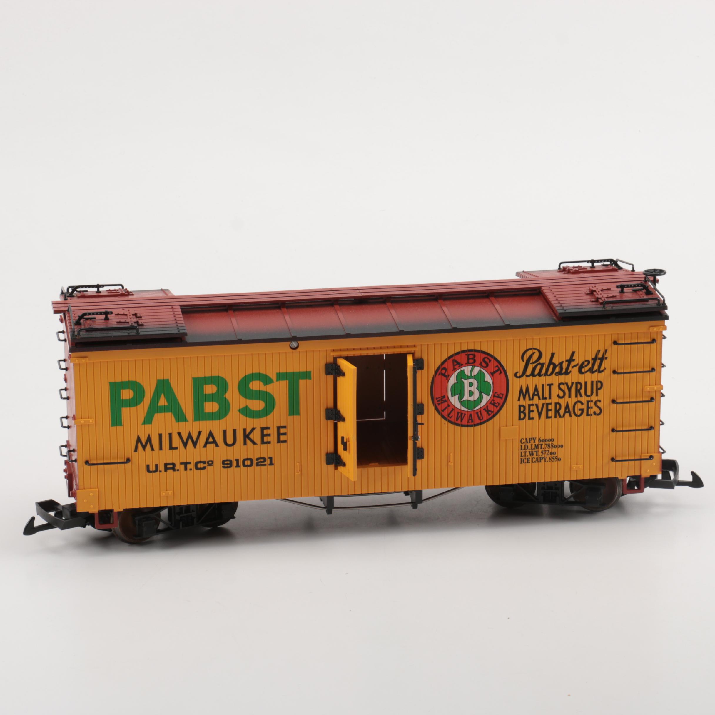 Collection of LGB Model Train Cars and Track