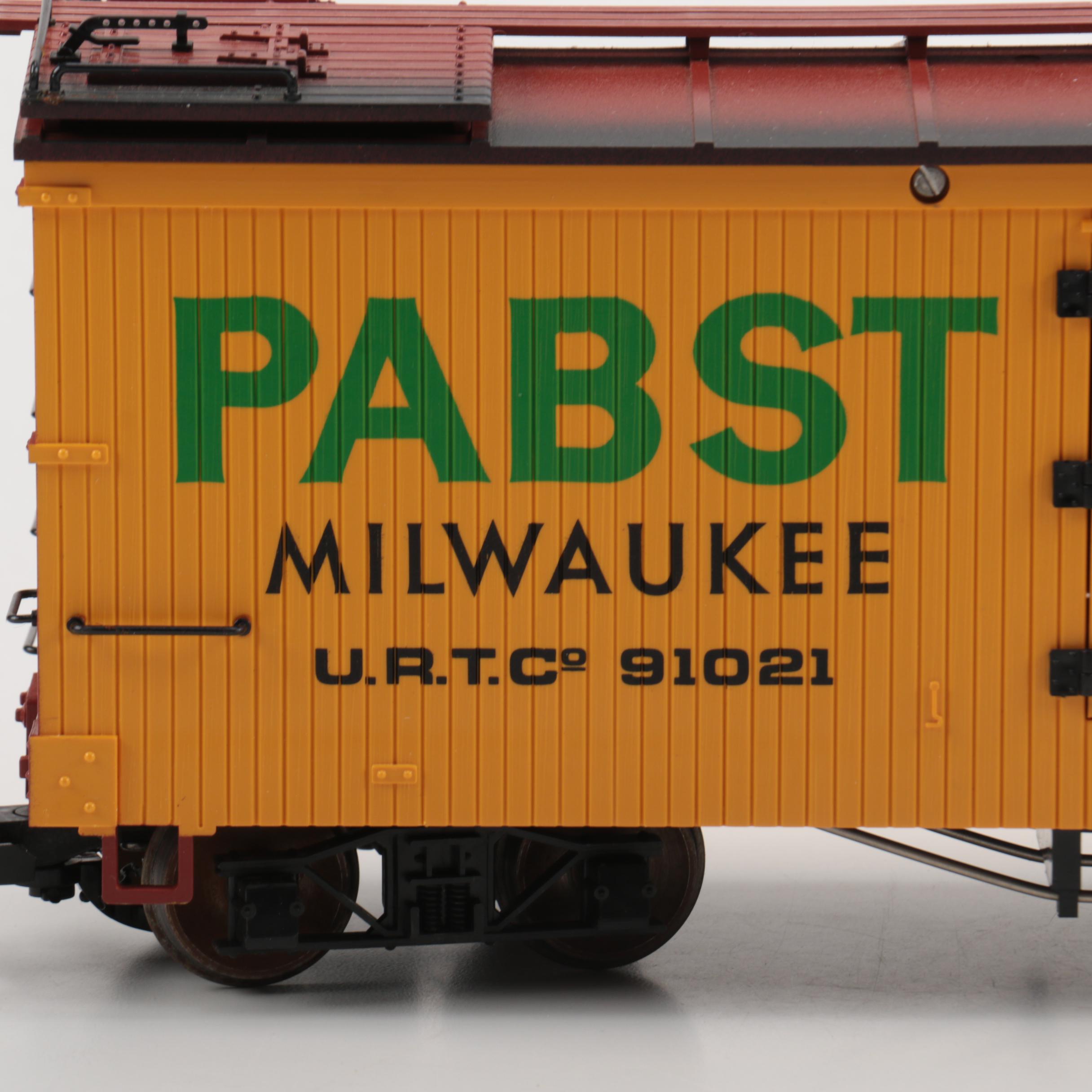 Collection of LGB Model Train Cars and Track