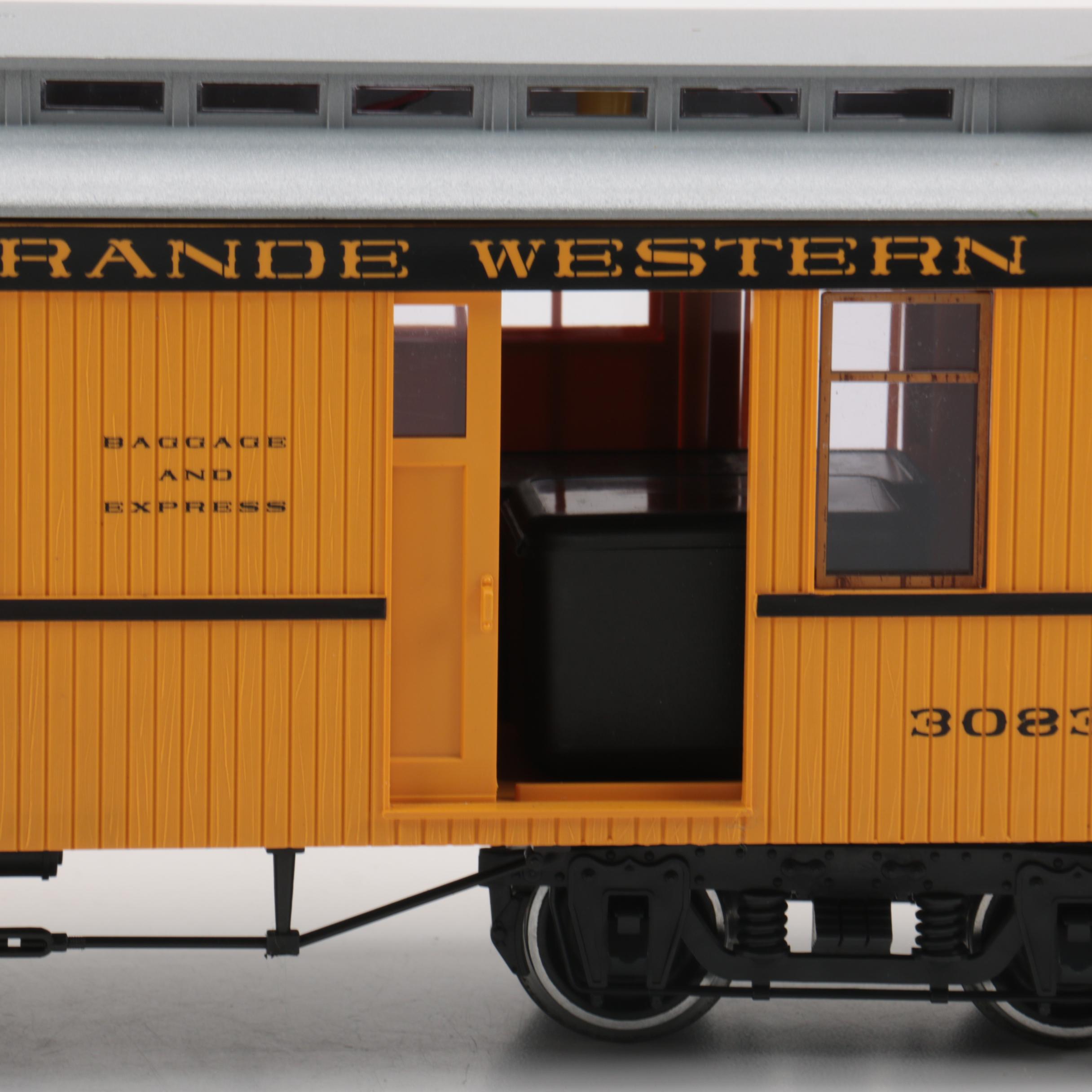 Collection of LGB Model Train Cars and Track