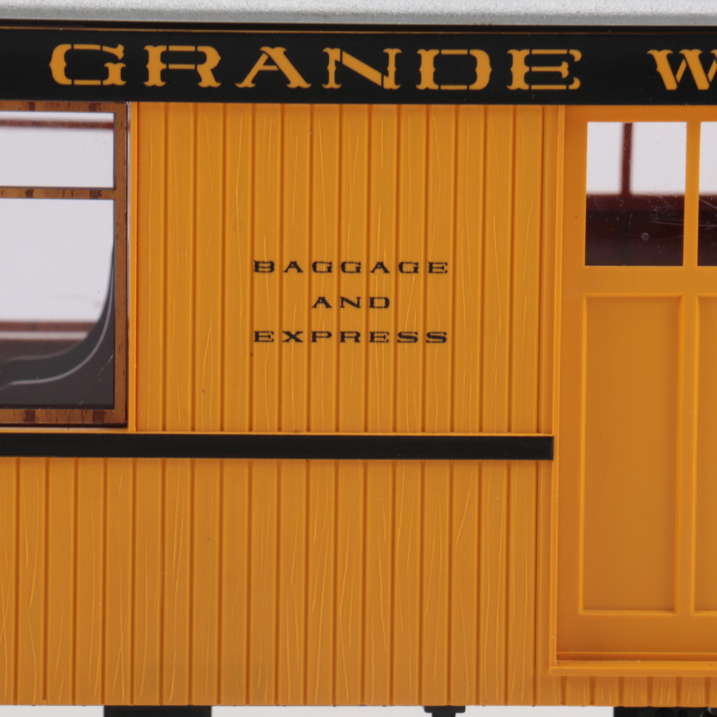 Collection of LGB Model Train Cars and Track