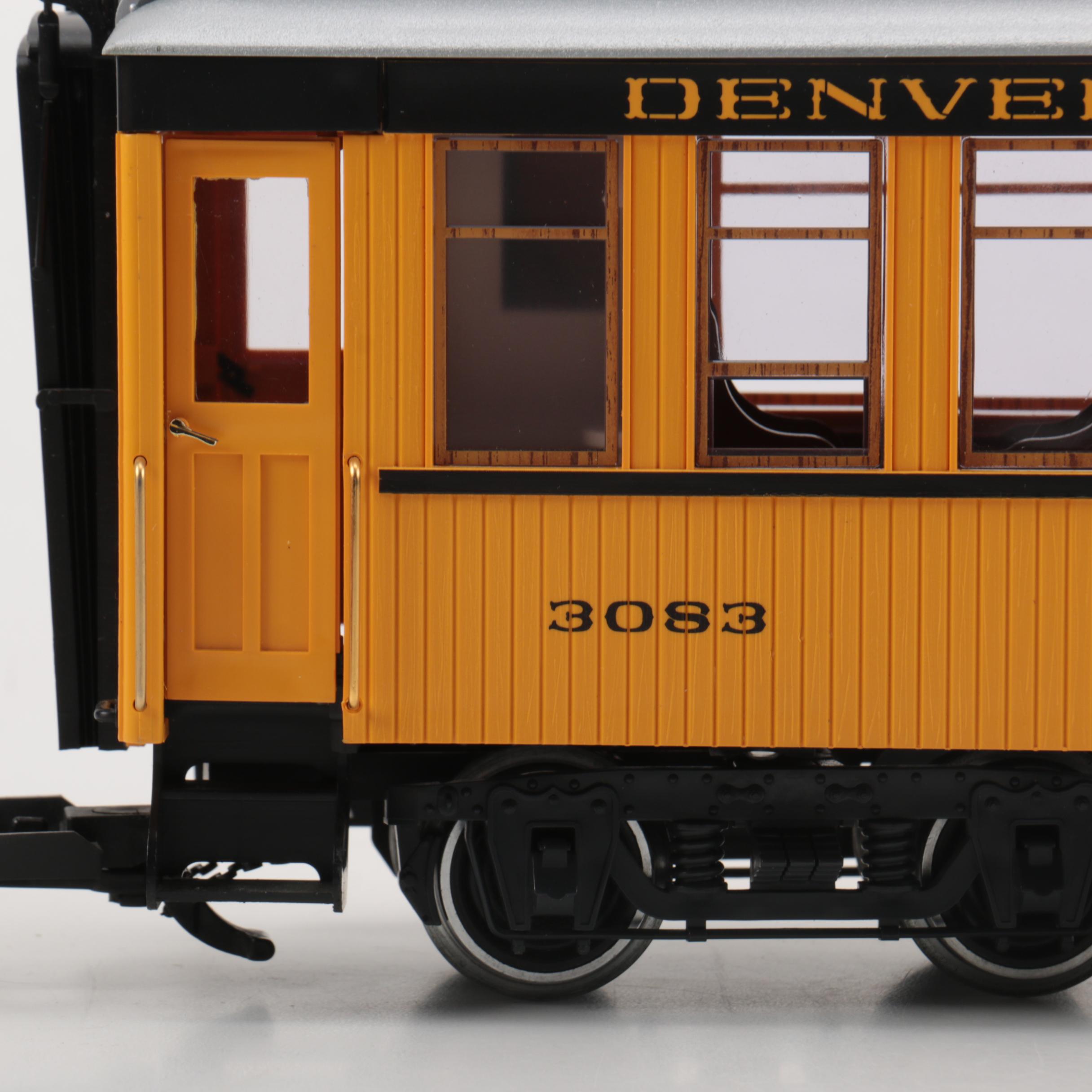 Collection of LGB Model Train Cars and Track