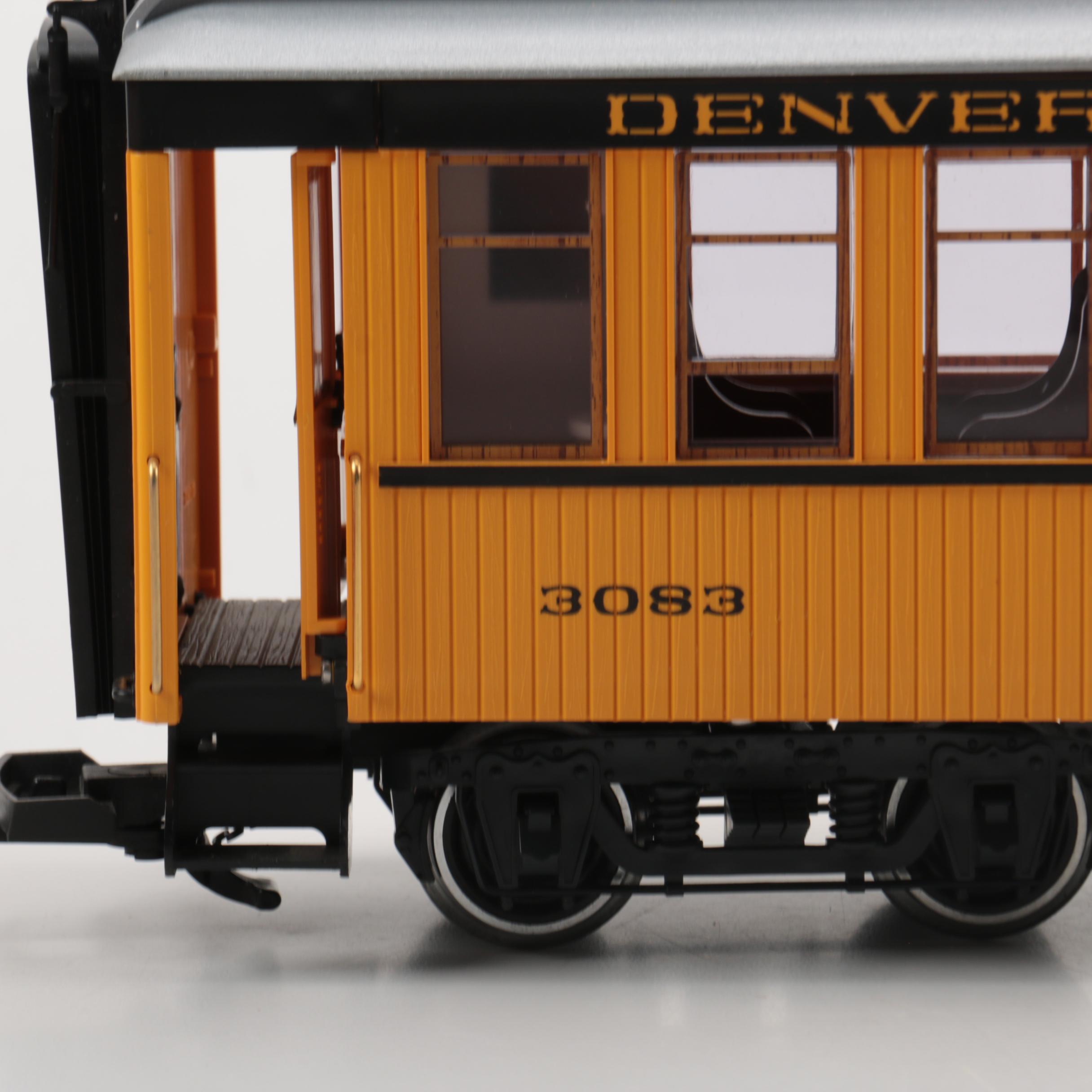 Collection of LGB Model Train Cars and Track