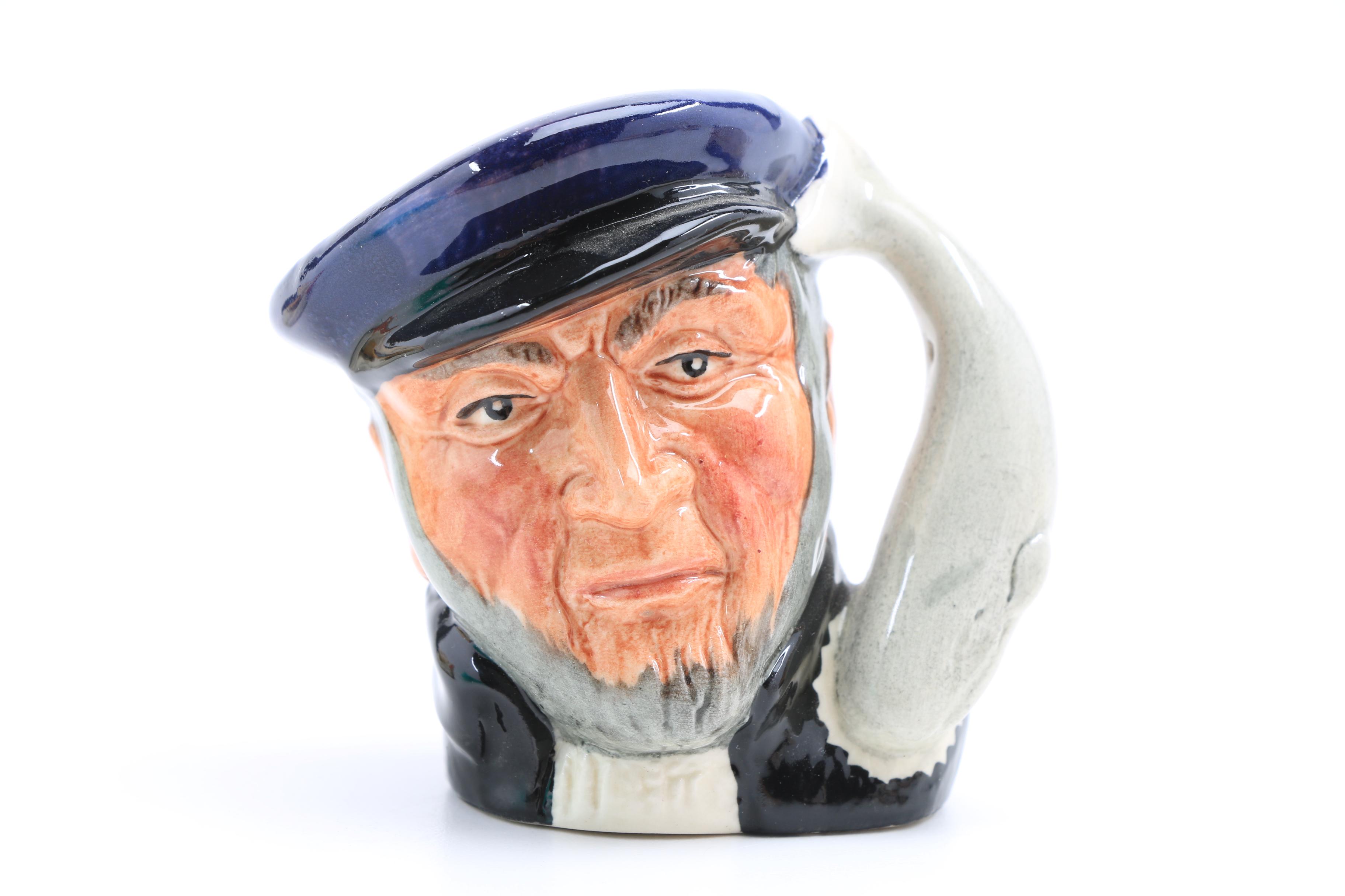 Collection of Nine Vintage Royal Doulton Miniature Character Jugs