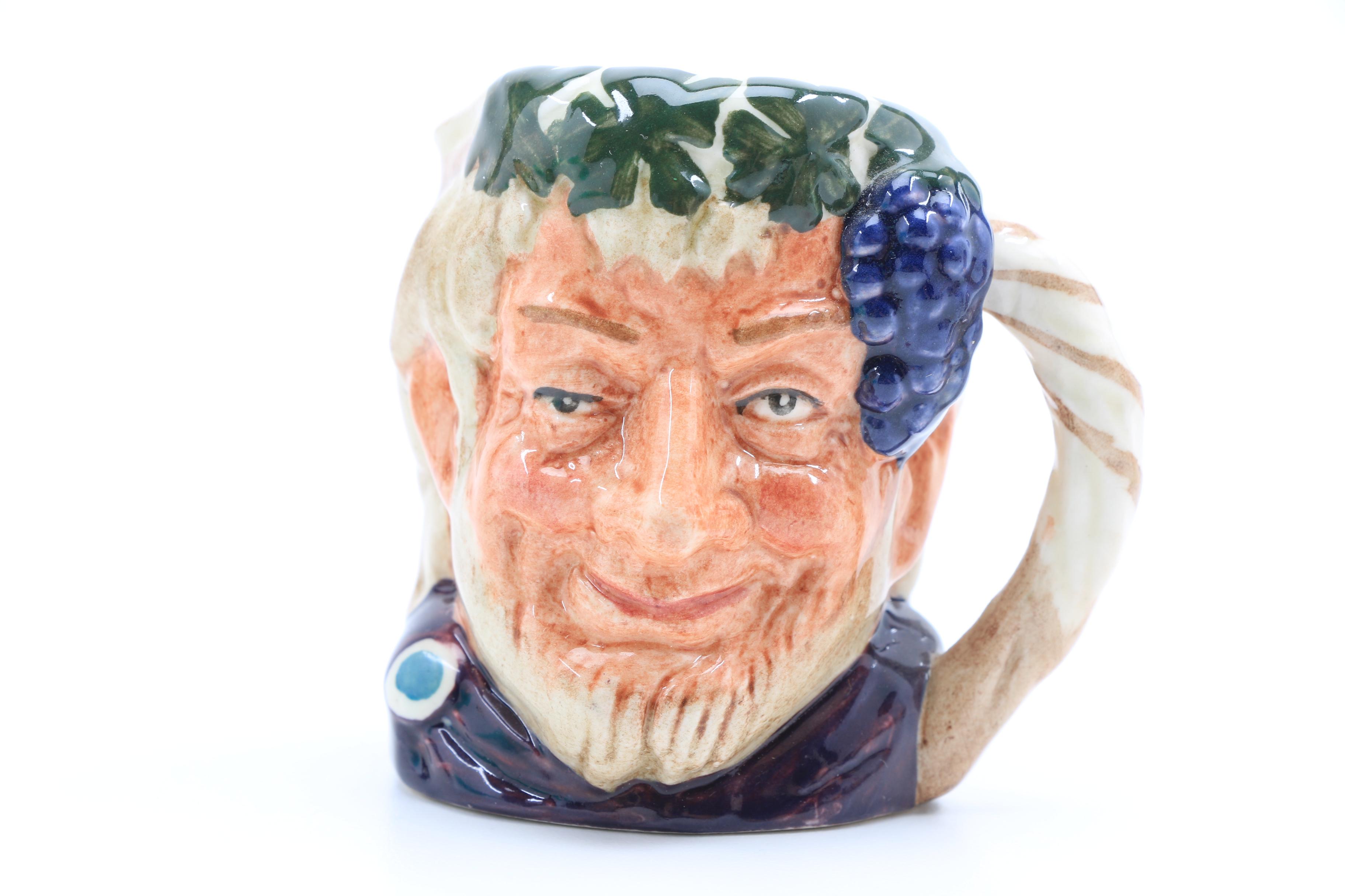 Collection of Nine Vintage Royal Doulton Miniature Character Jugs