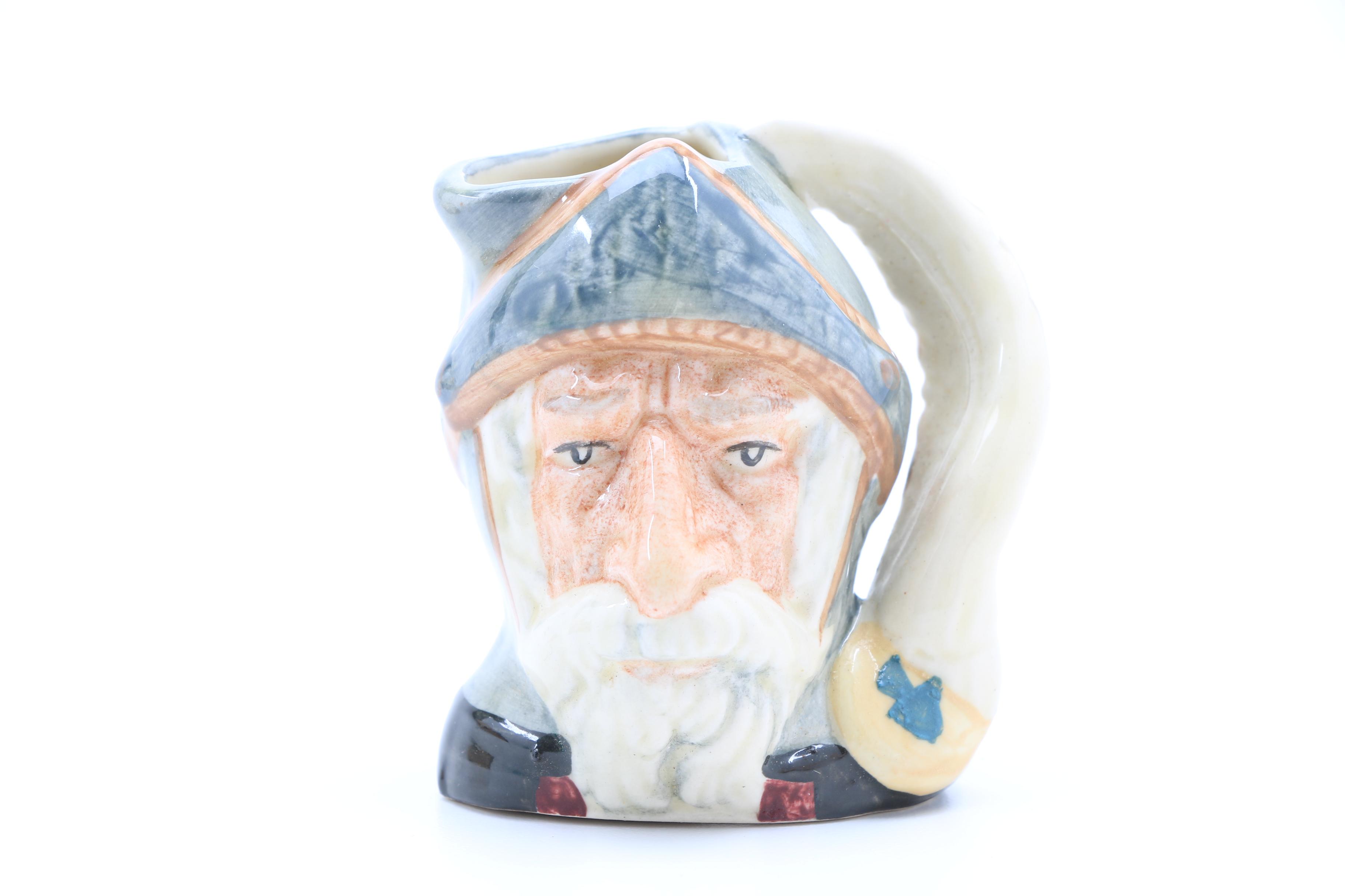 Collection of Nine Vintage Royal Doulton Miniature Character Jugs