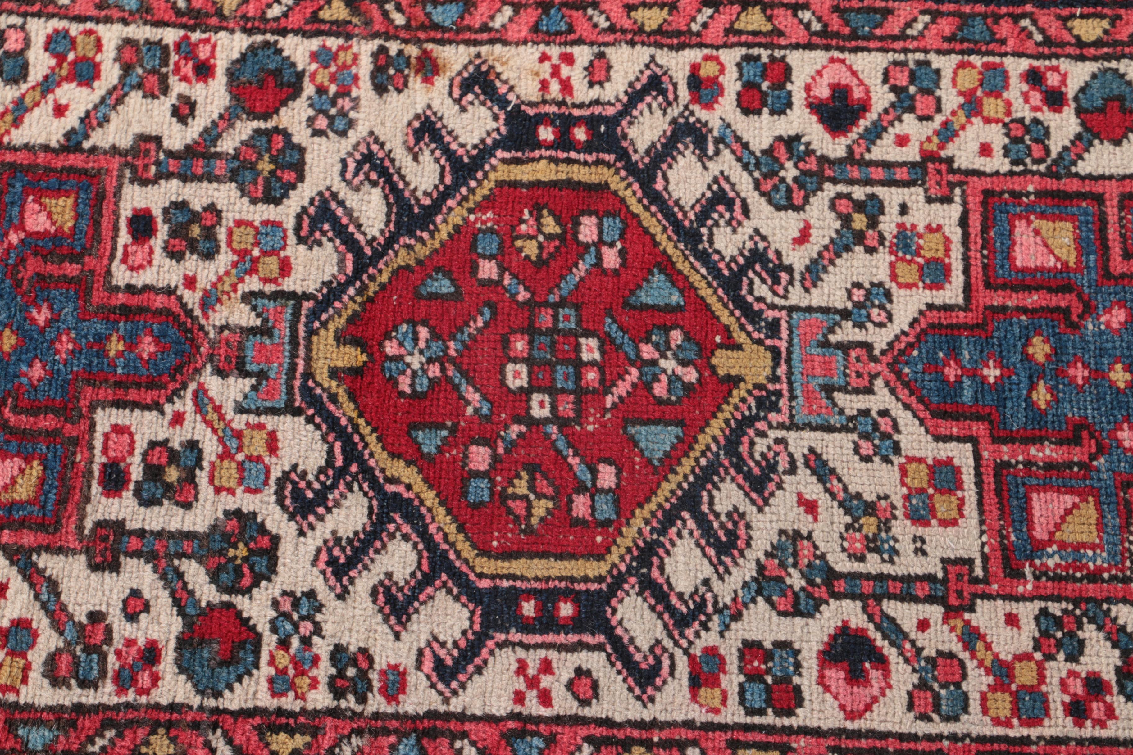 Hand-Knotted Persian Karaja Wool Accent Rug