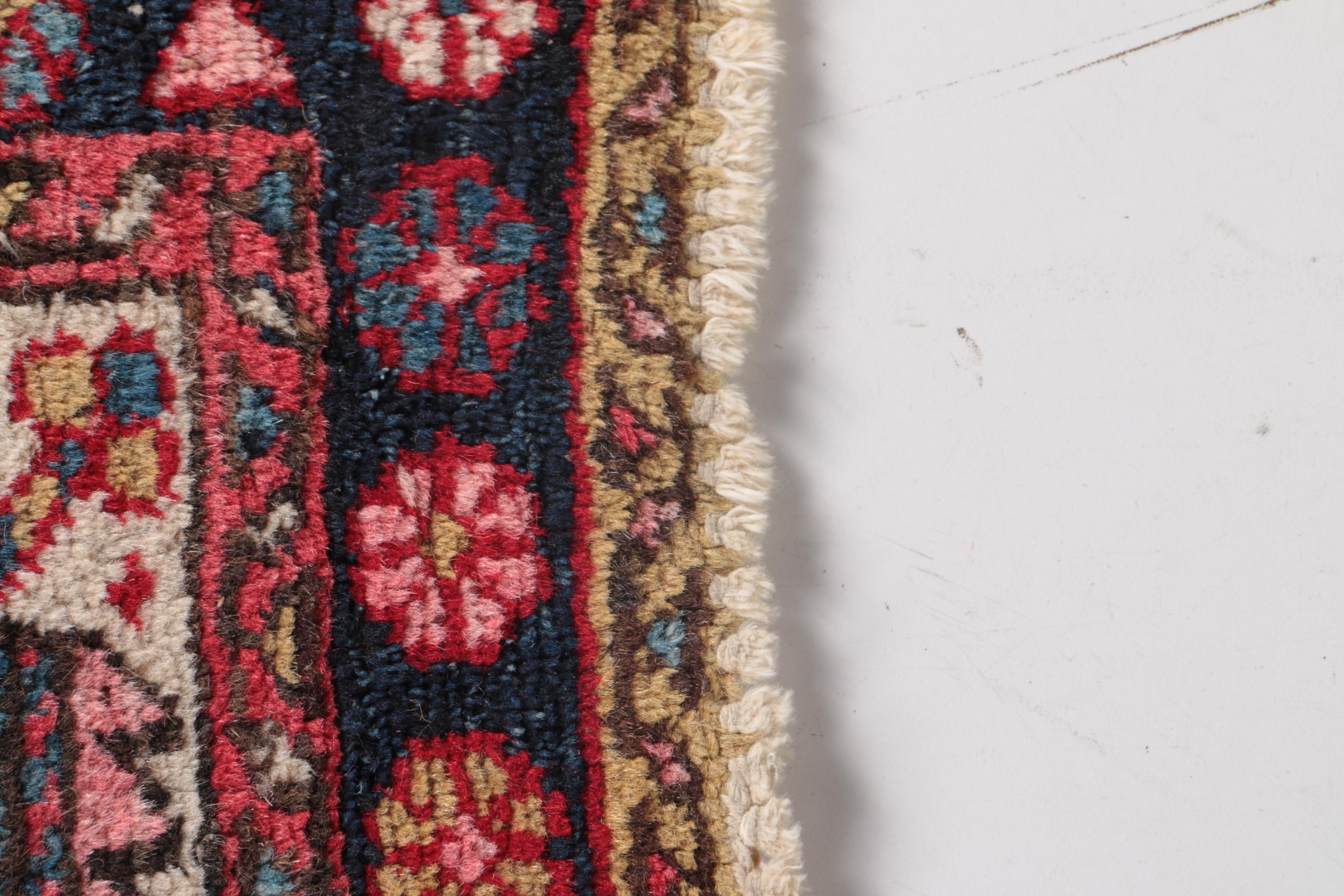 Hand-Knotted Persian Karaja Wool Accent Rug