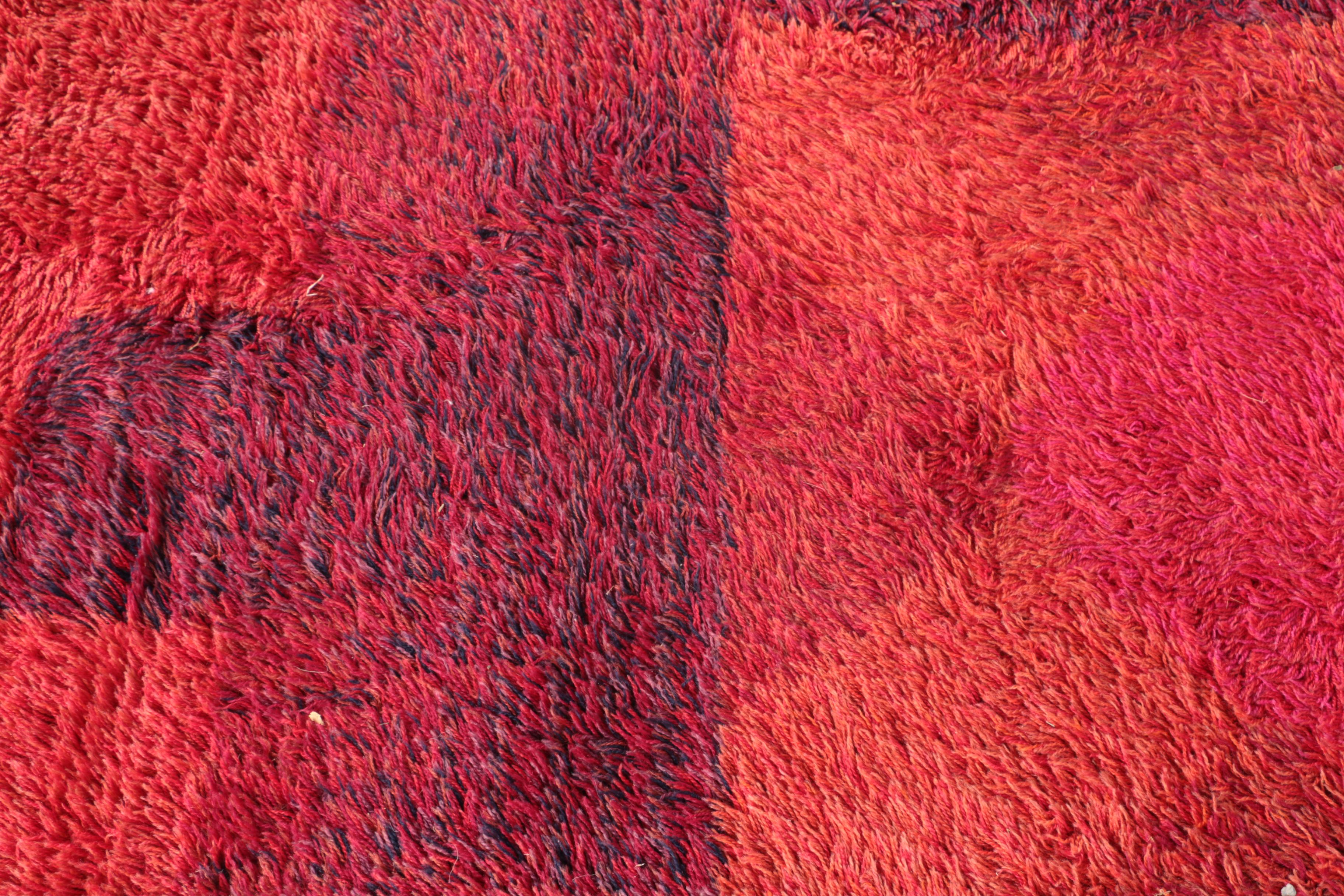 Vintage Machine Made Graphic Shag Area Rug by Rya