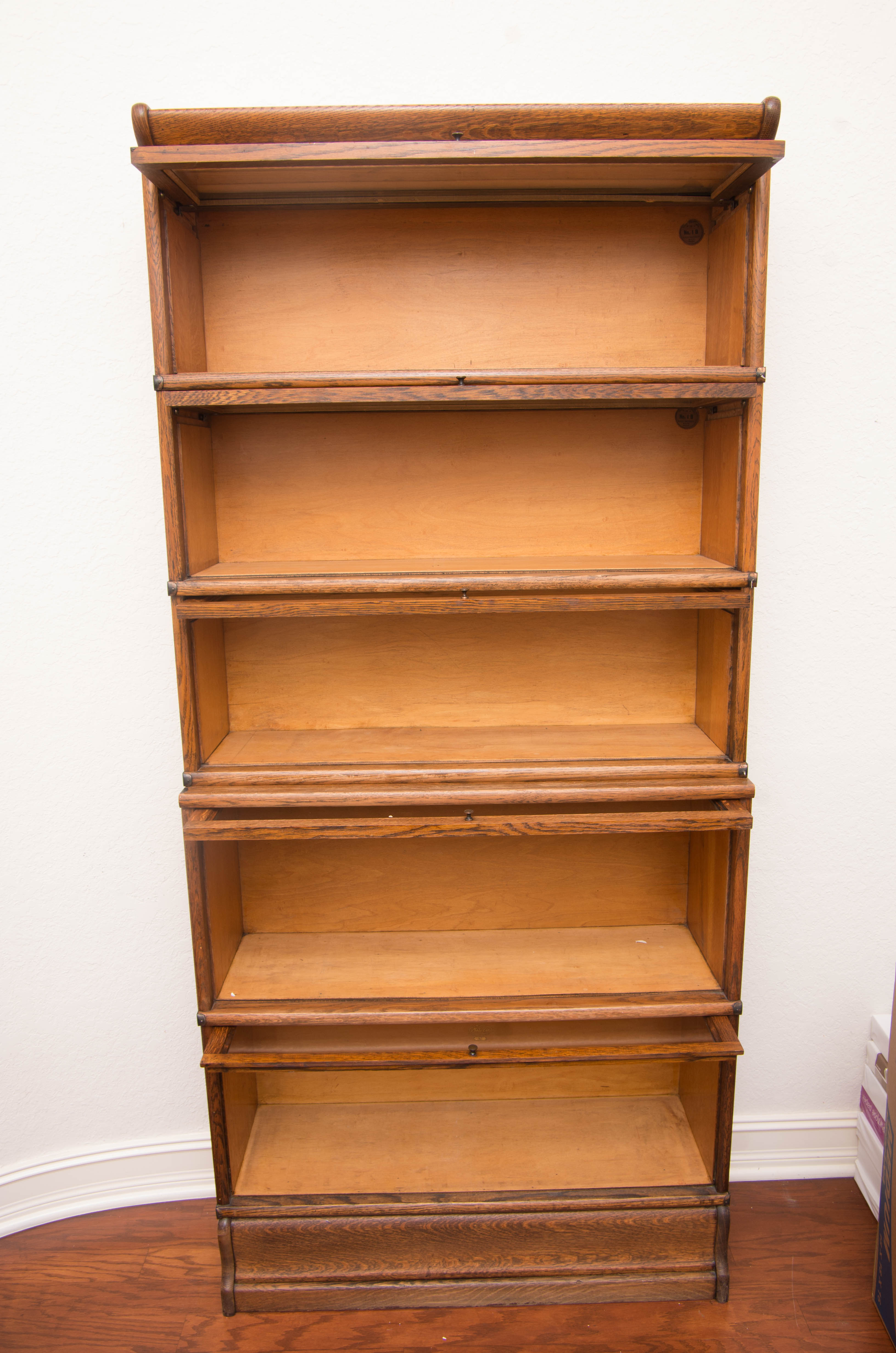 Vintage Tiger Oak Barrister Bookcase