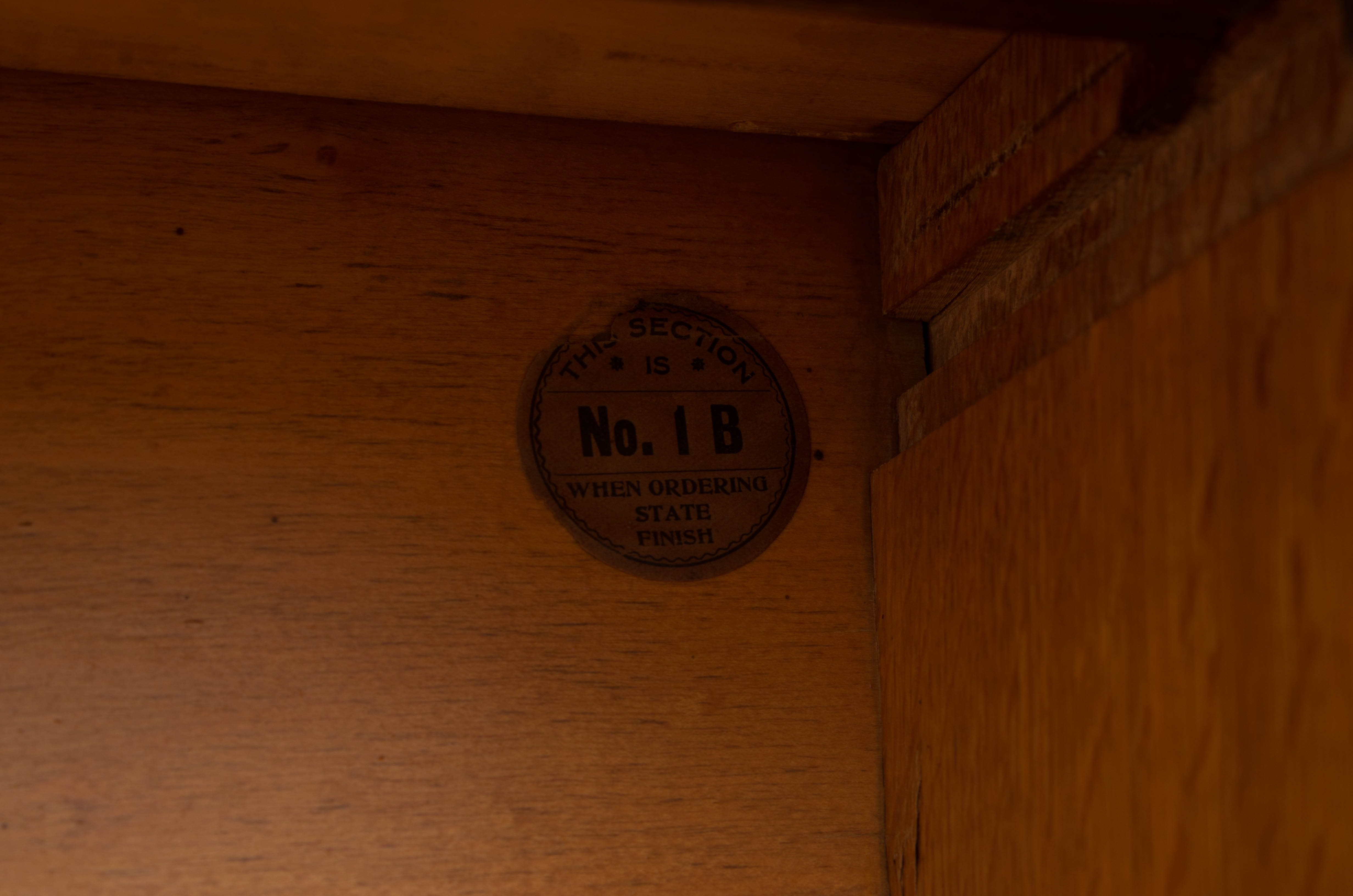 Vintage Tiger Oak Barrister Bookcase