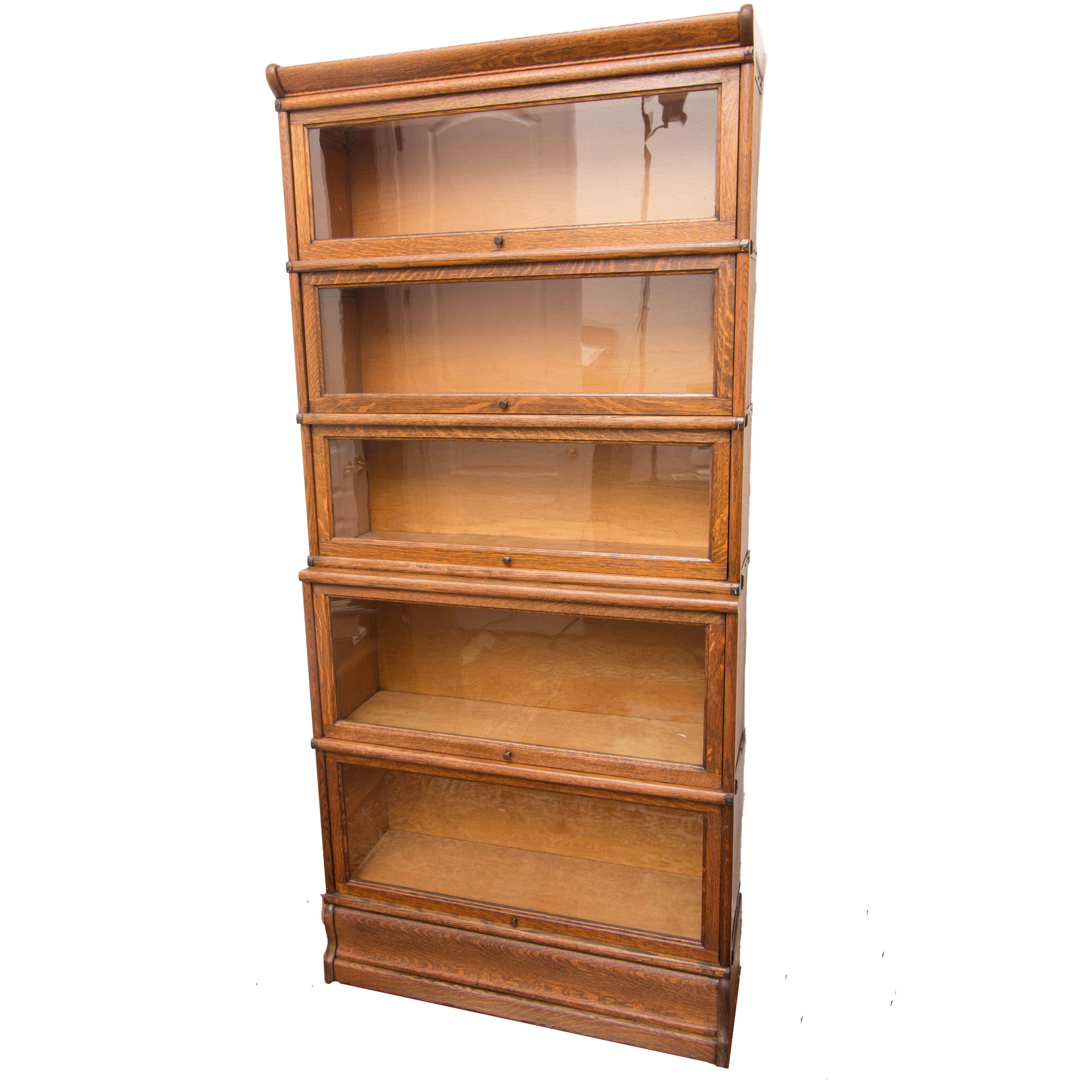 Vintage Tiger Oak Barrister Bookcase