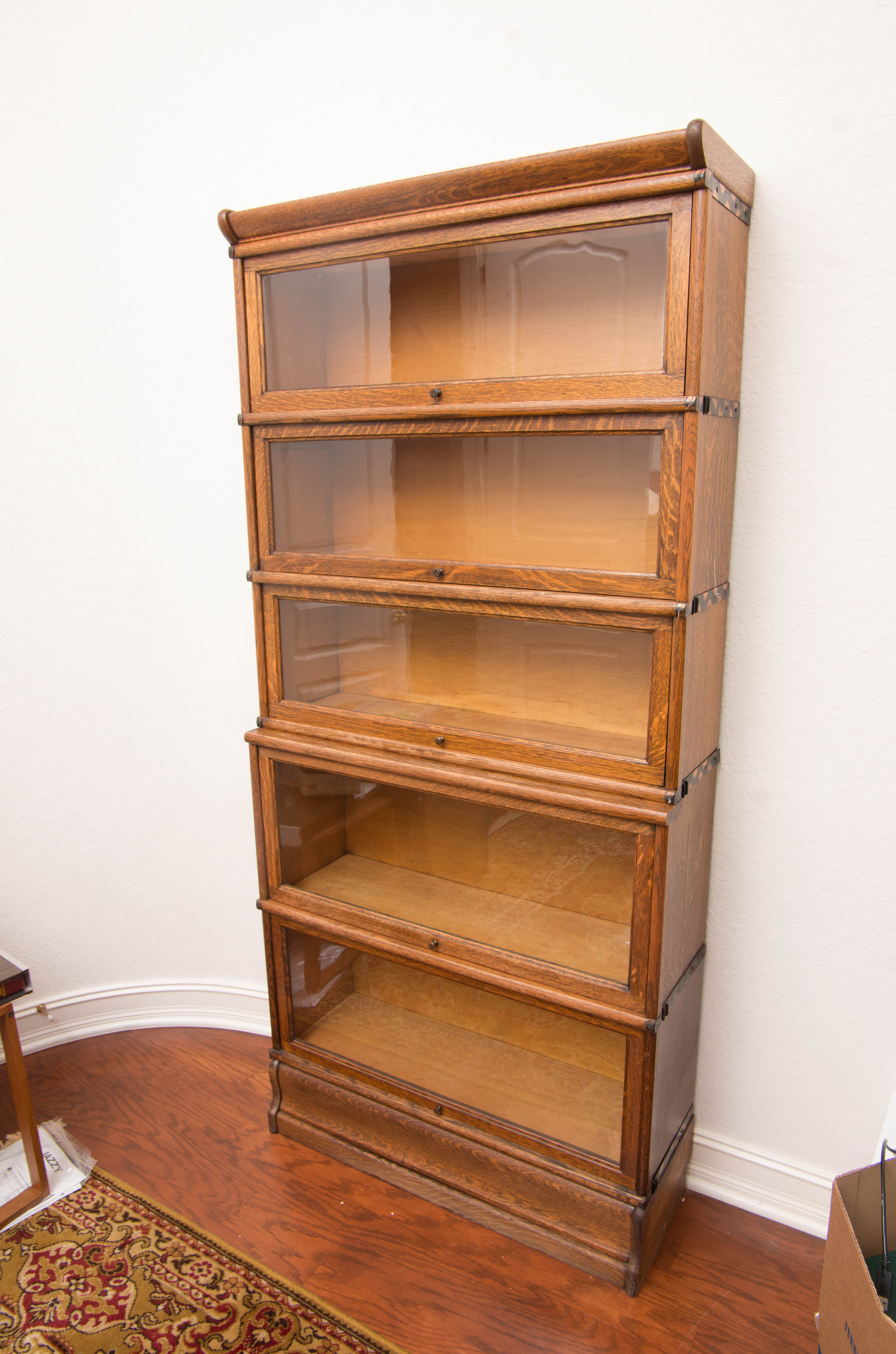 Vintage Tiger Oak Barrister Bookcase