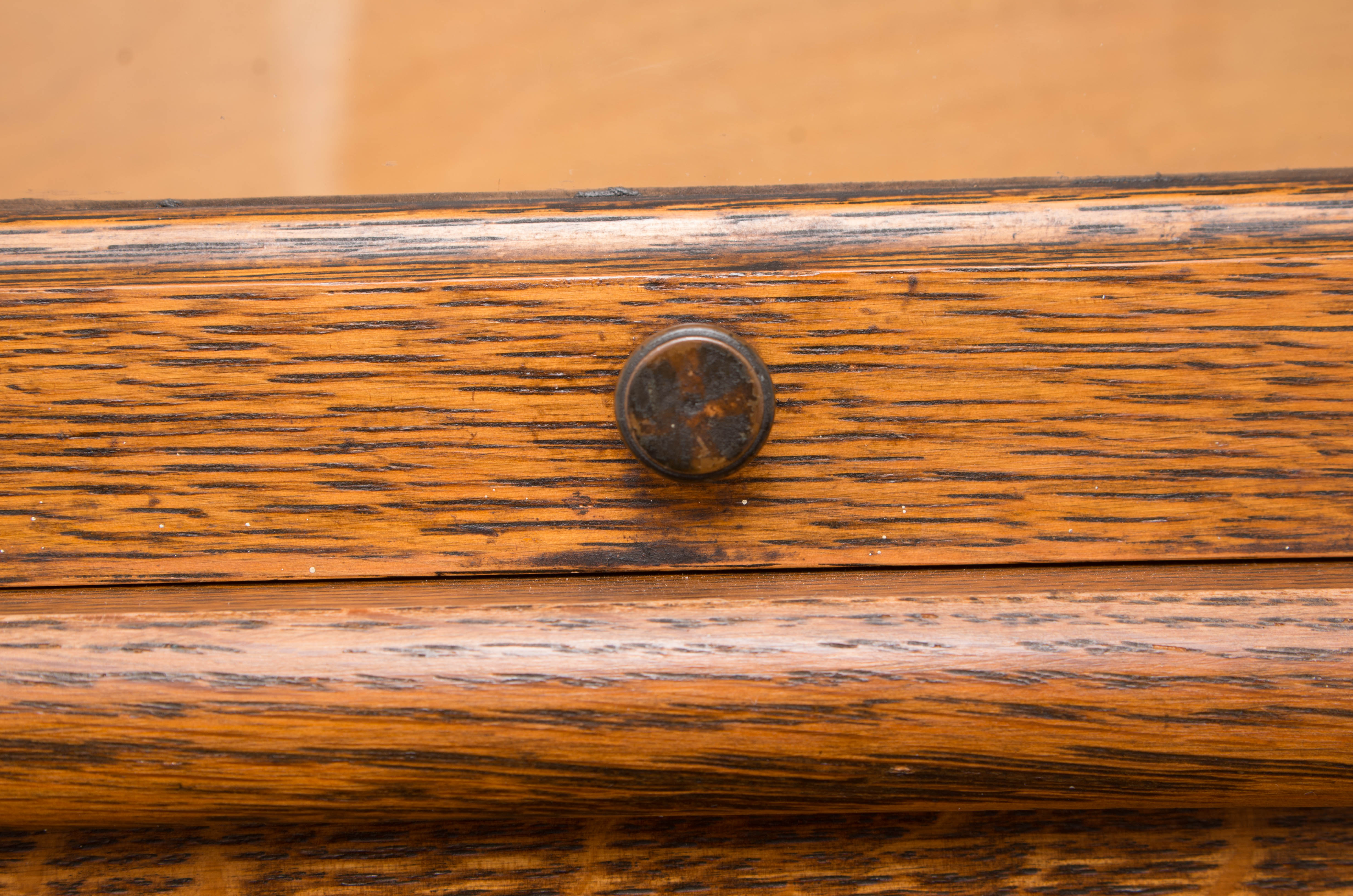 Vintage Tiger Oak Barrister Bookcase