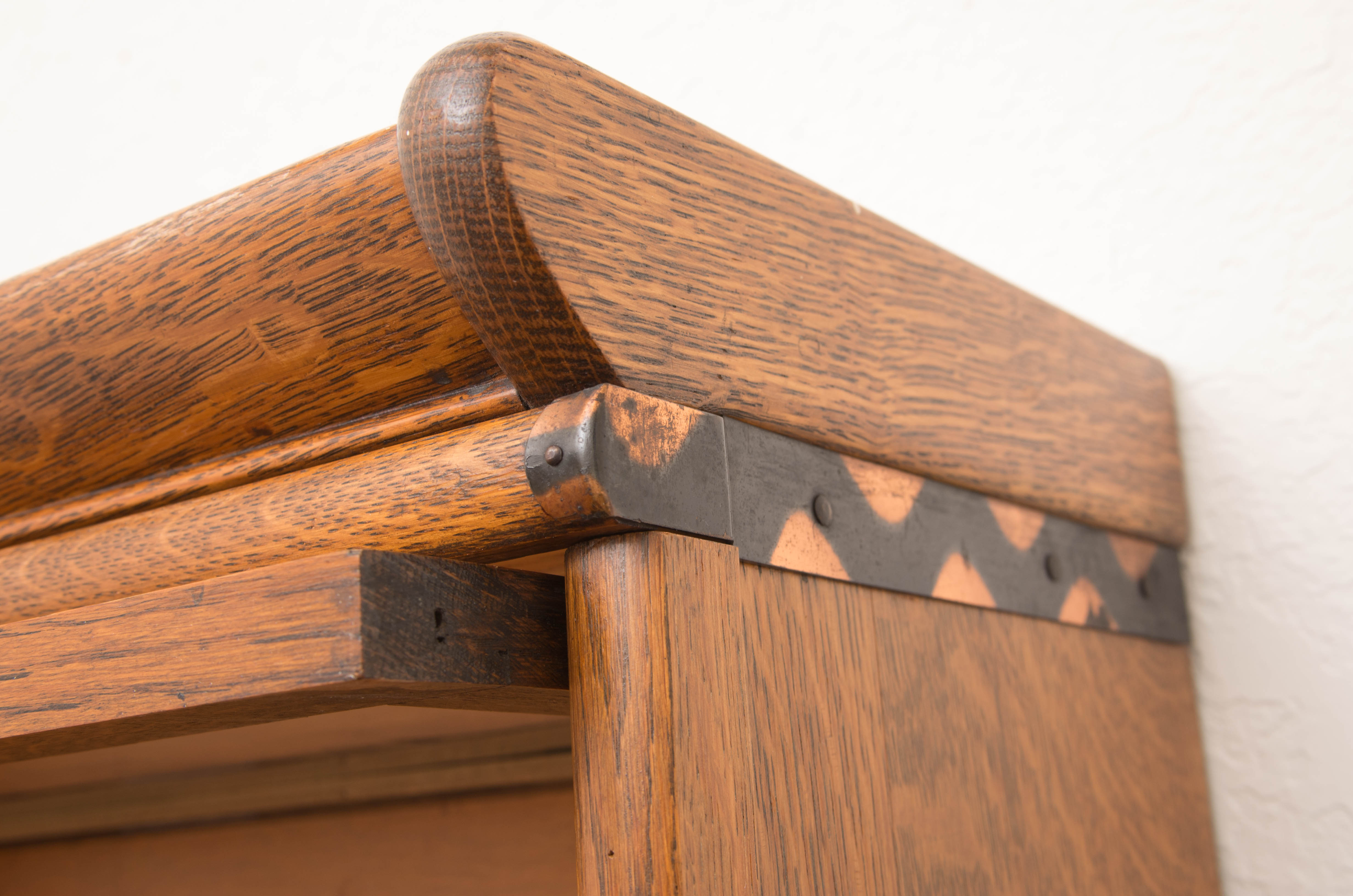 Vintage Tiger Oak Barrister Bookcase