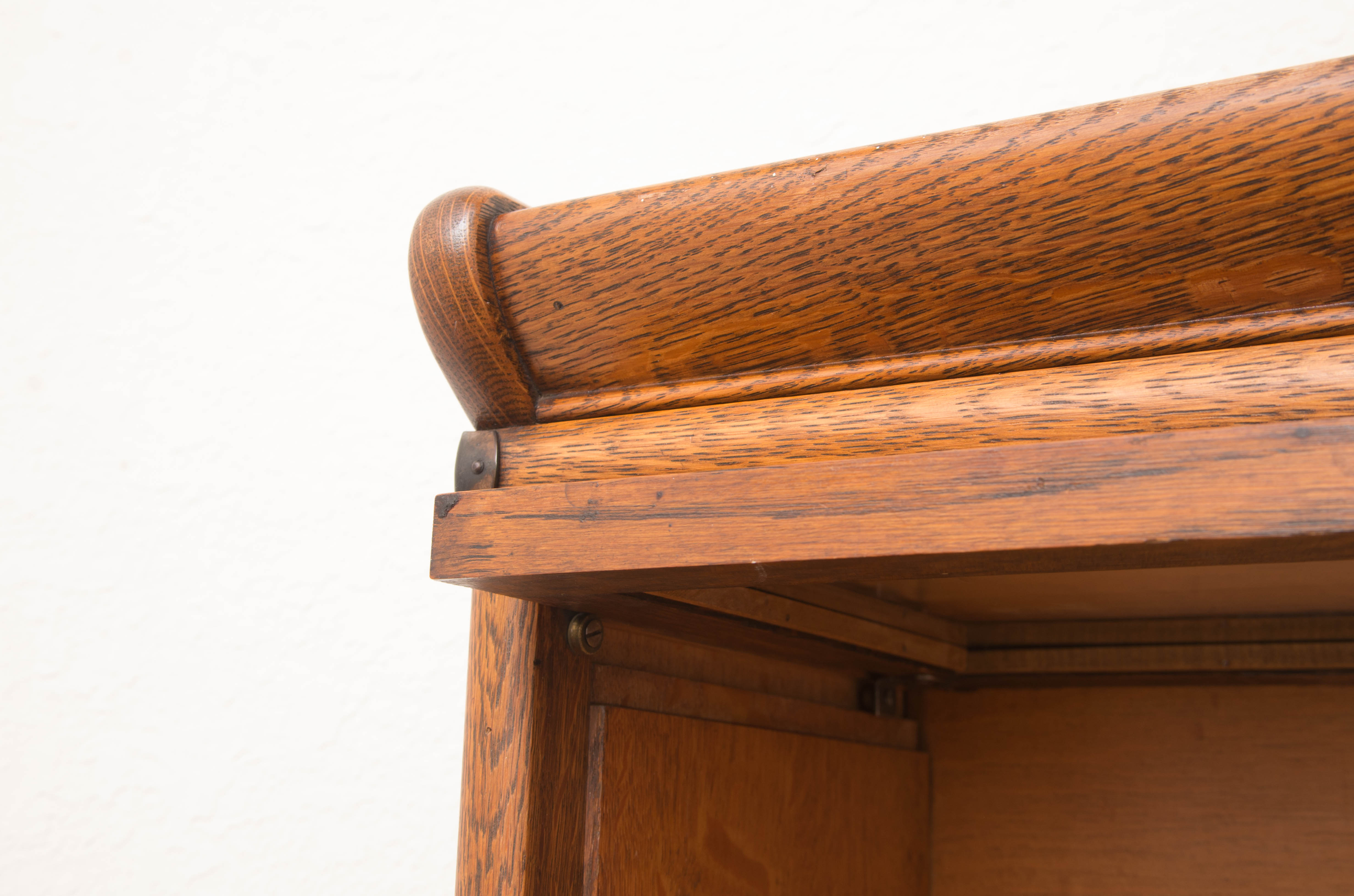 Vintage Tiger Oak Barrister Bookcase