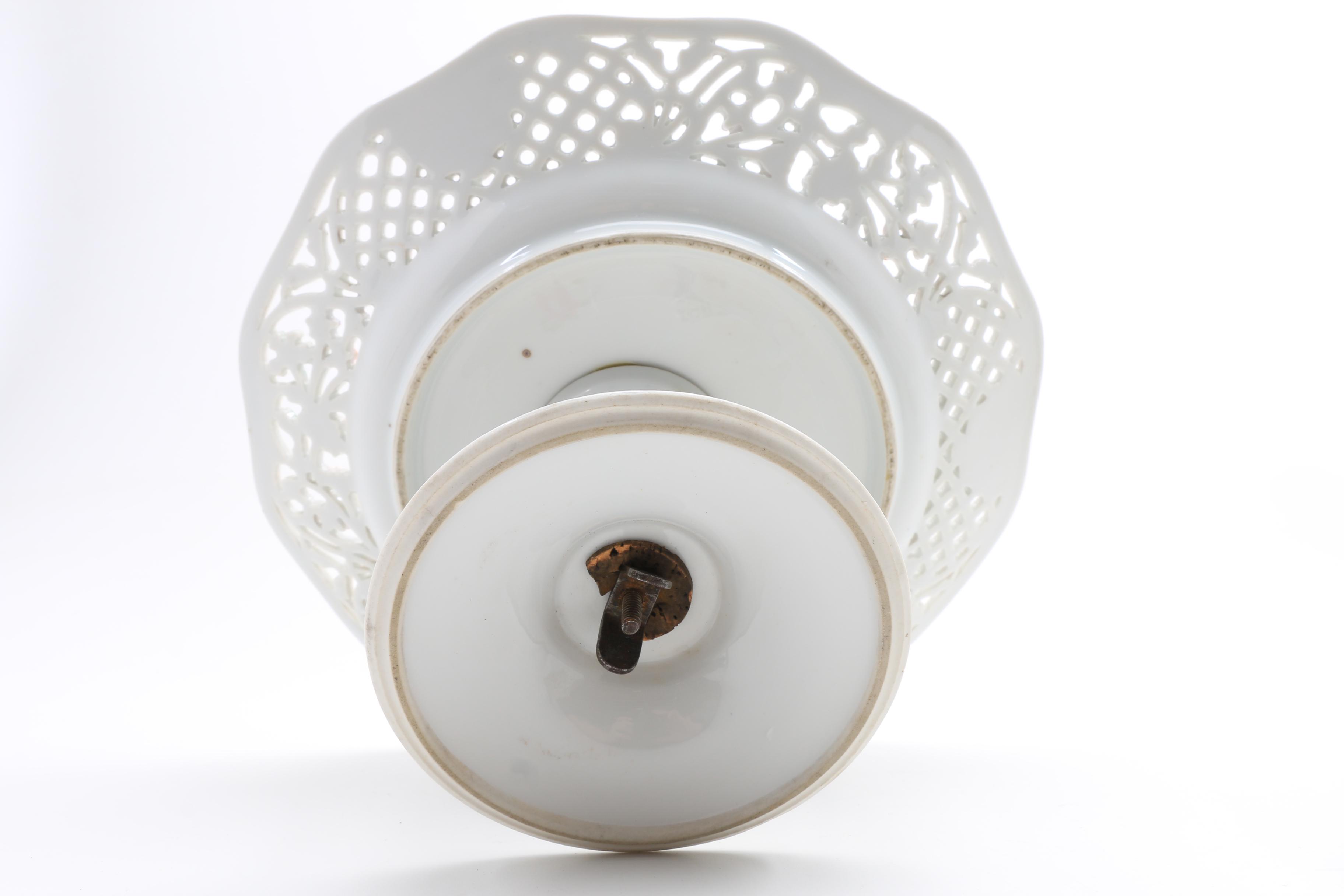 Schuman Bavarian Porcelain, "Chateau Bouquet" Compotes and Pot