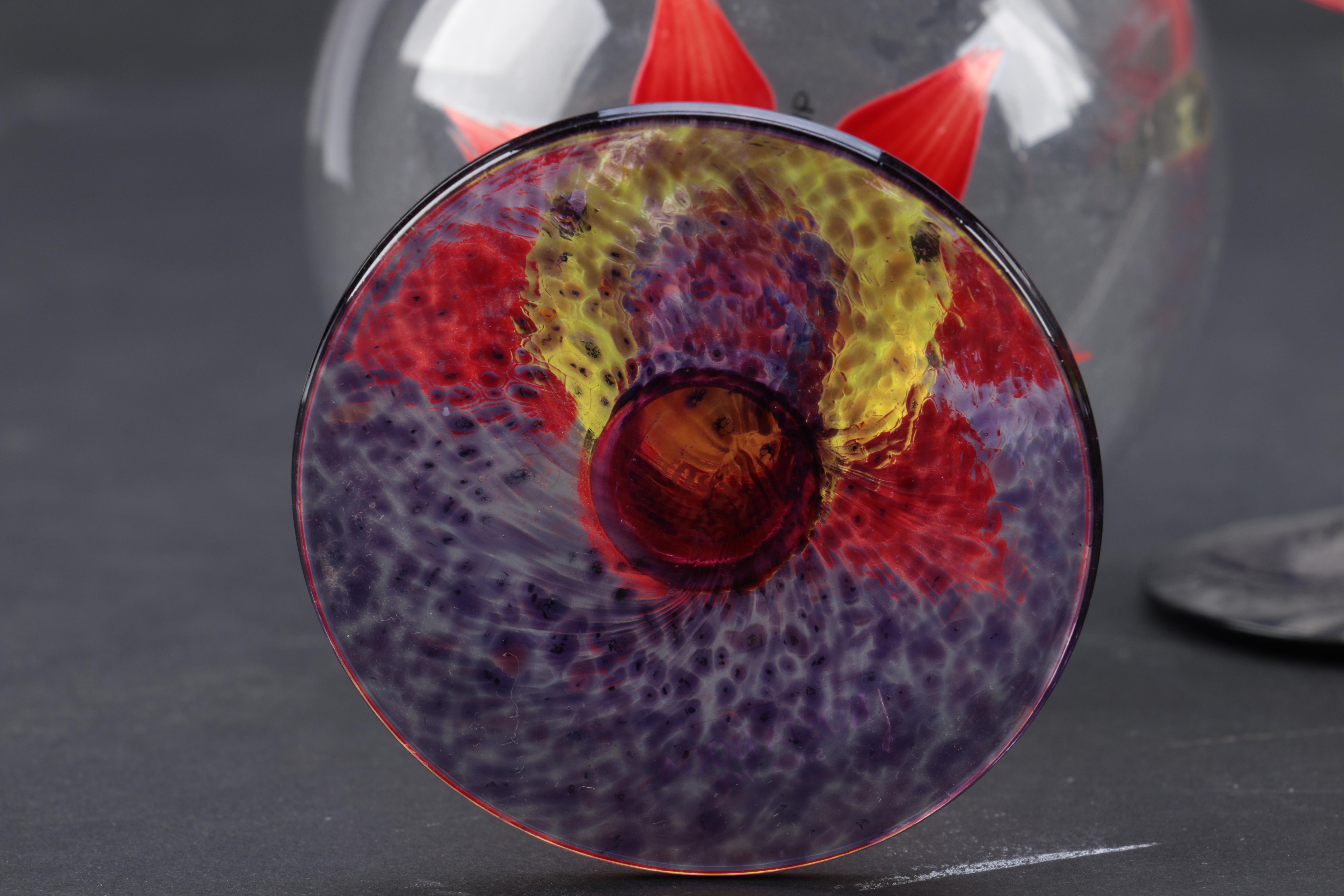 Kosta Boda "Palm Tree" Goblets and Orrefors "Clown" Champagne Flutes