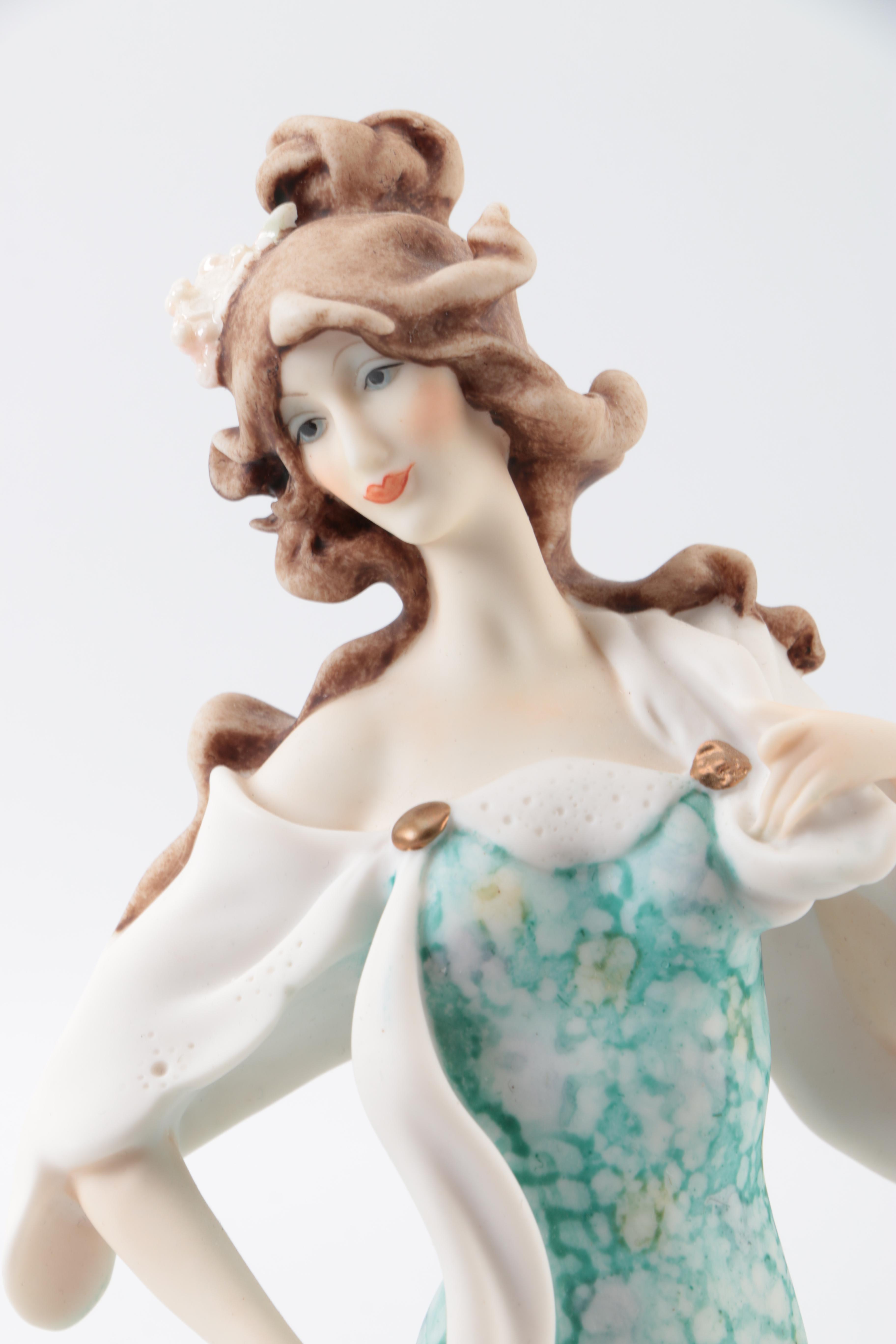 Vintage Ceramic Figurines featuring G. Armani and Norman Rockwell