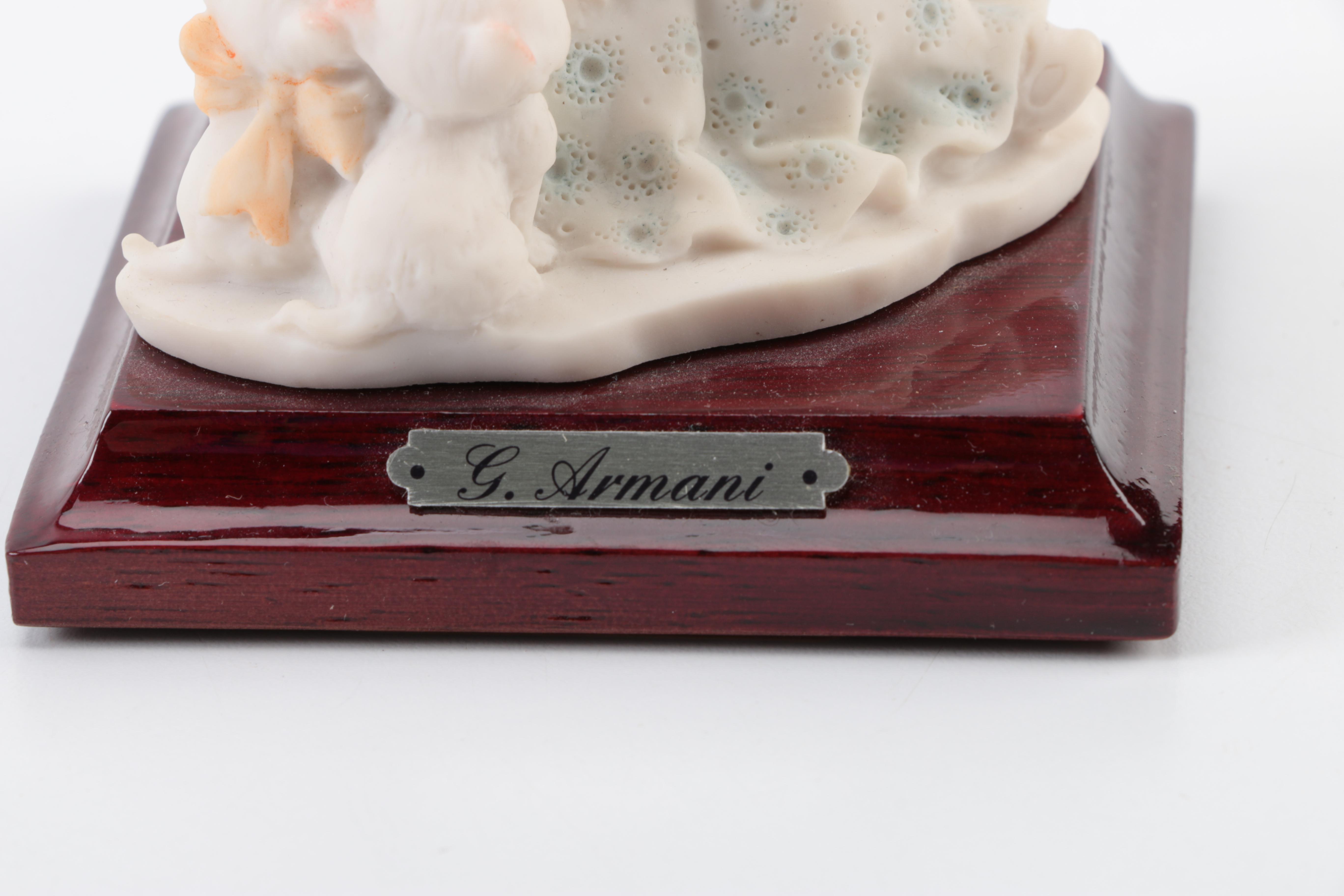 Vintage Ceramic Figurines featuring G. Armani and Norman Rockwell