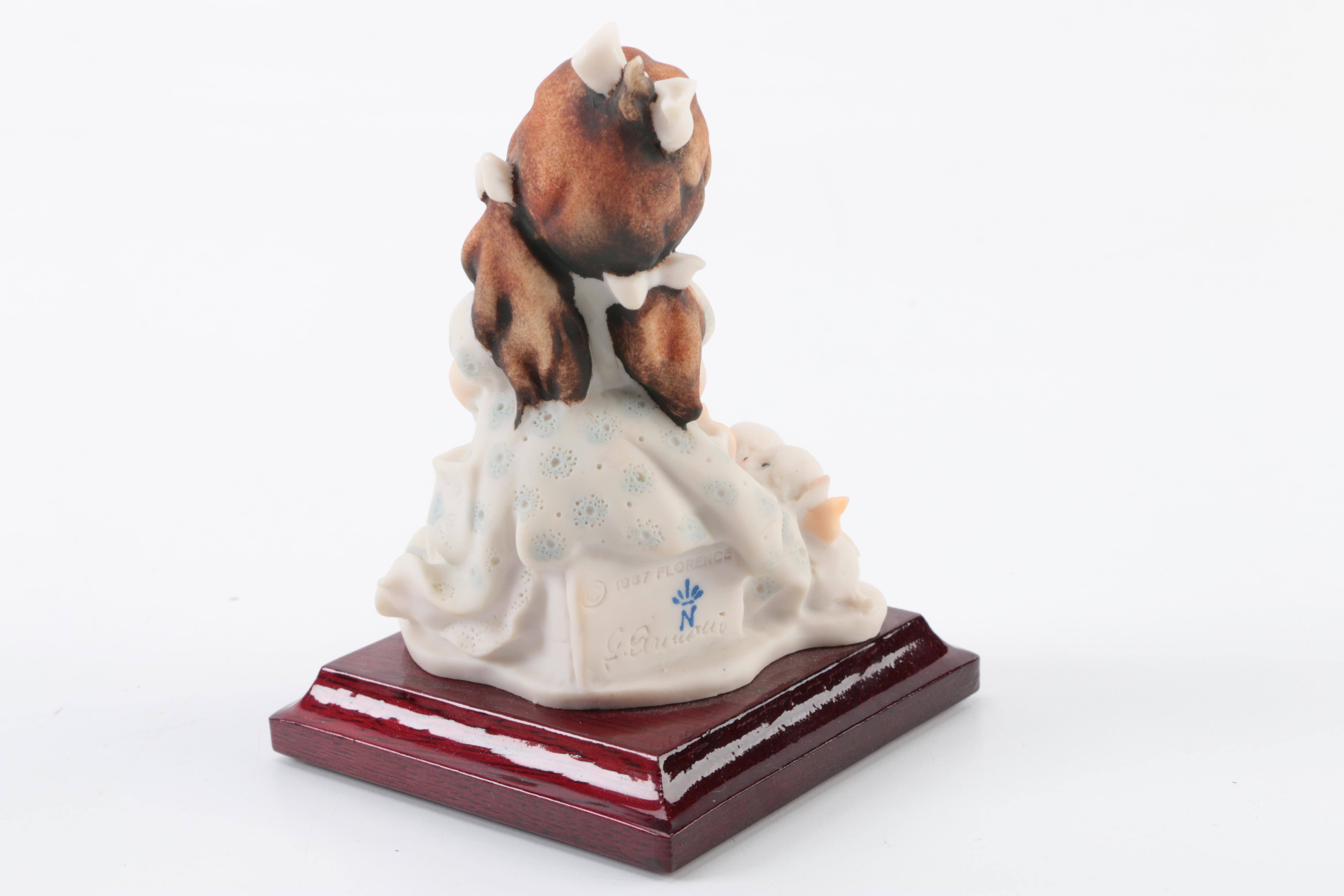 Vintage Ceramic Figurines featuring G. Armani and Norman Rockwell