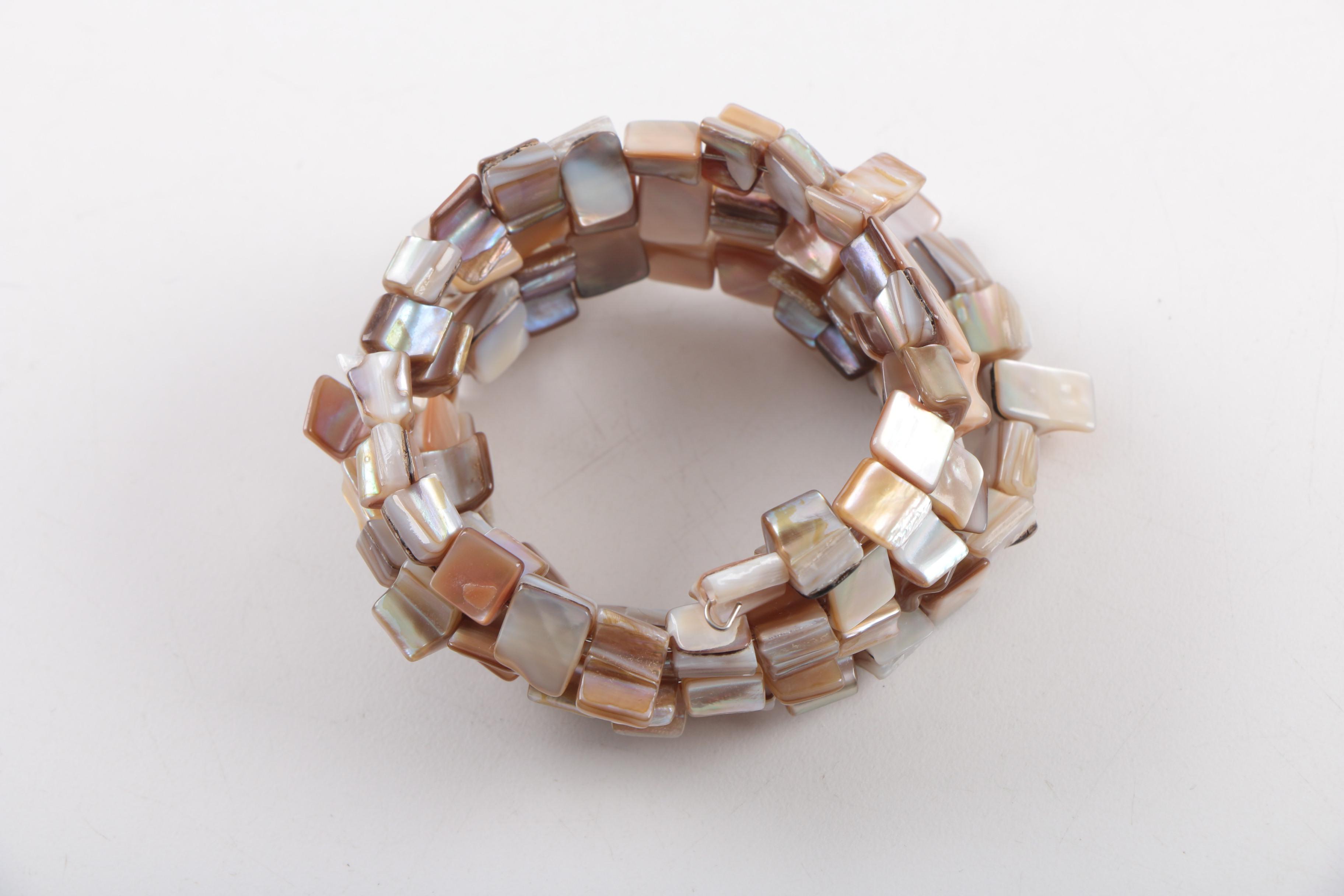 Assorted Costume Jewelry Including Pieces with Shell